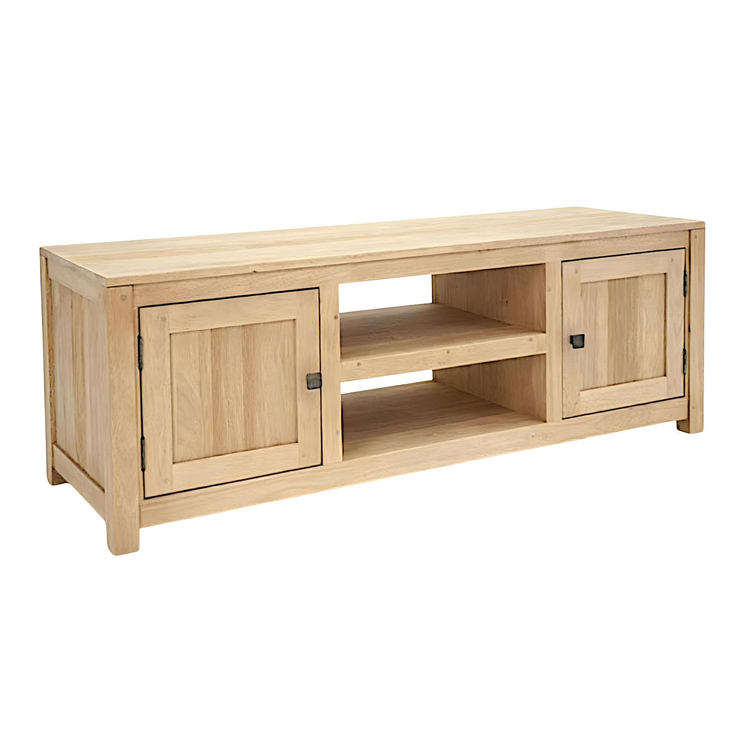 Meuble TV 2 portes hévéa 136cm GALA