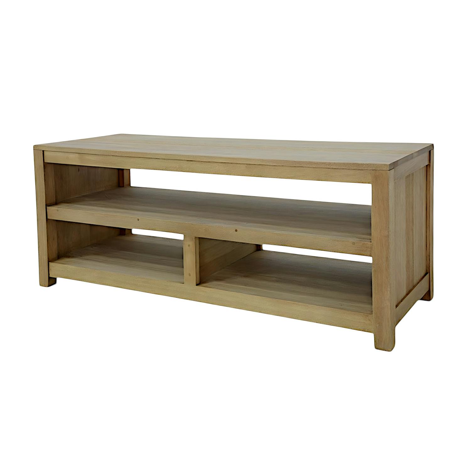 Meuble TV 3 niches hévéa 120cm GALA
