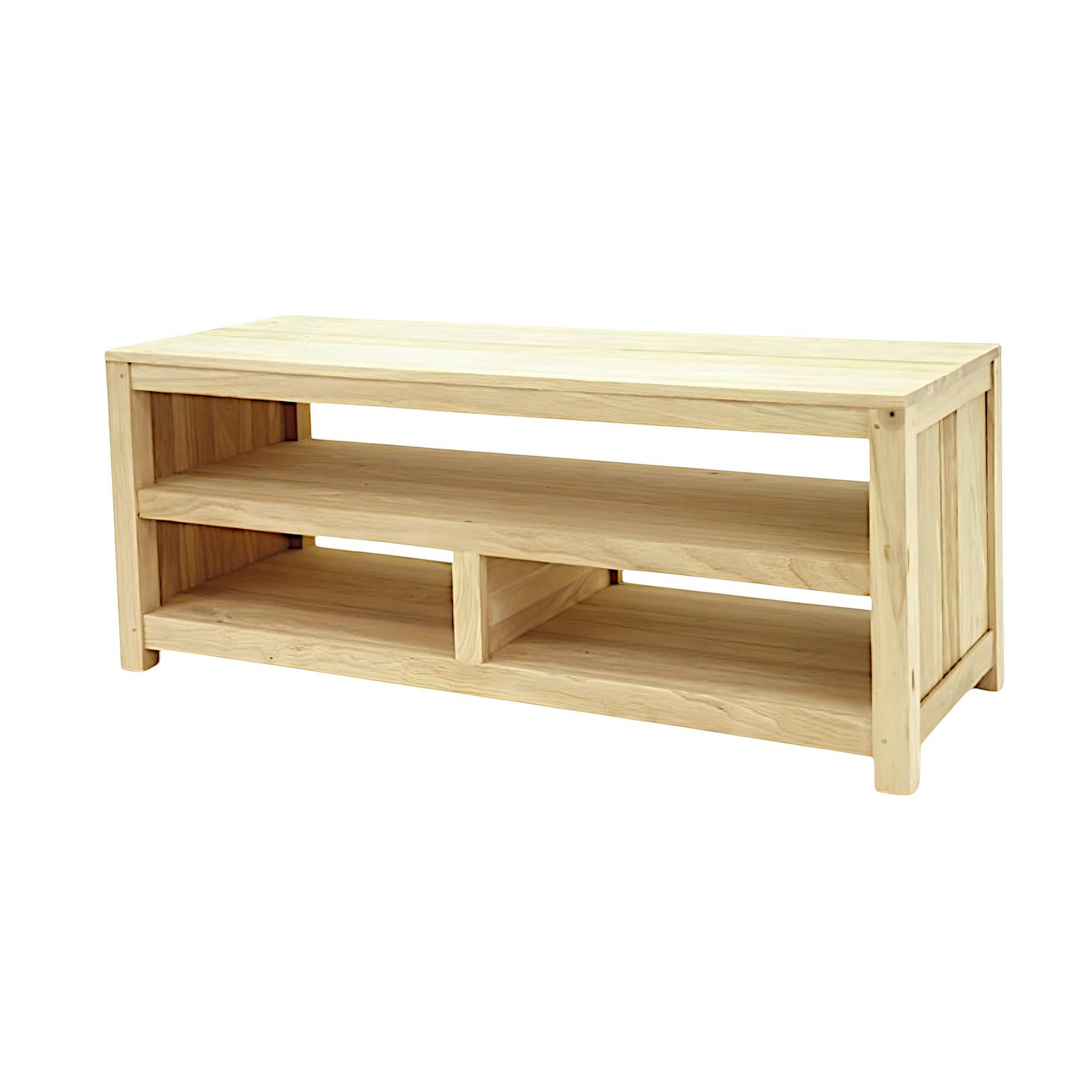 Meuble TV 3 niches hévéa 120cm GALA