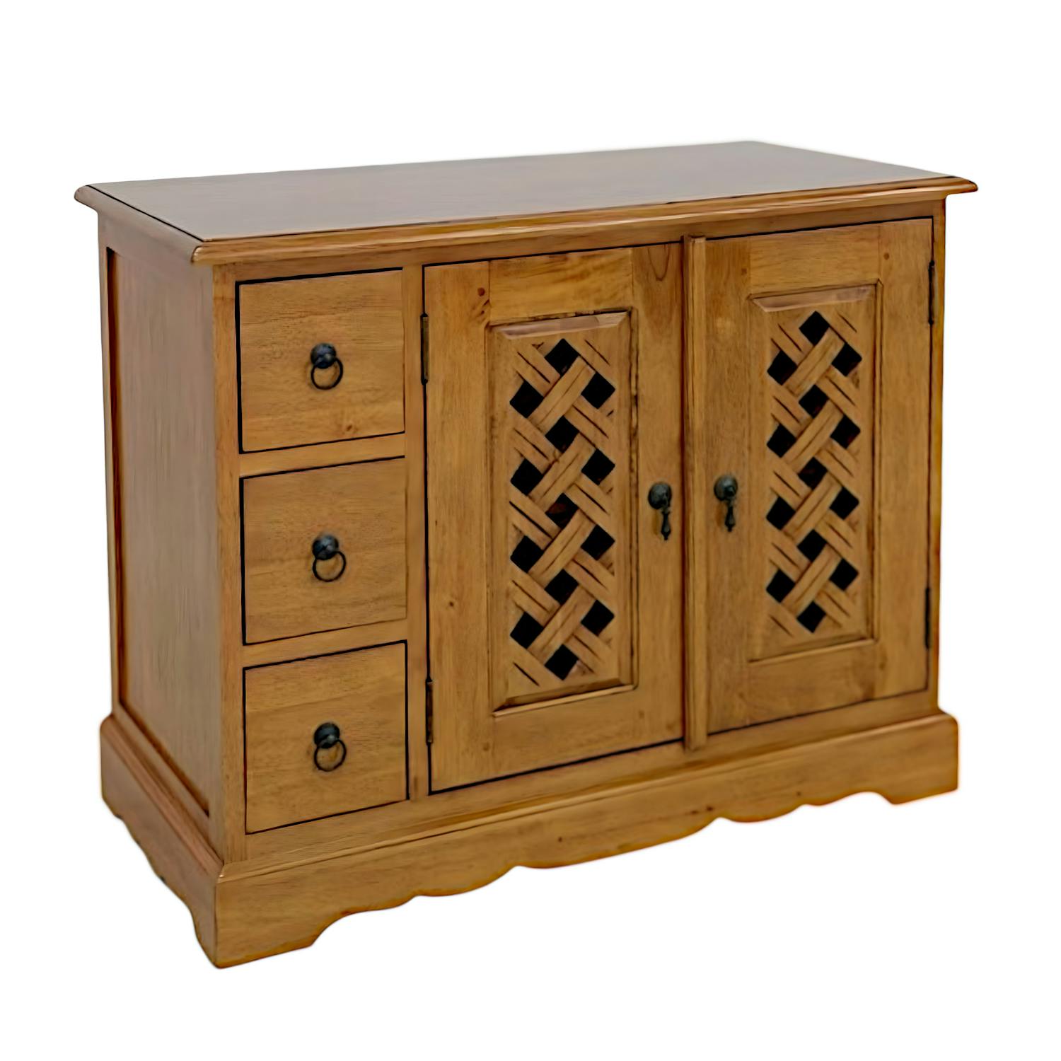 Meuble TV en bois massif - Style contemporain