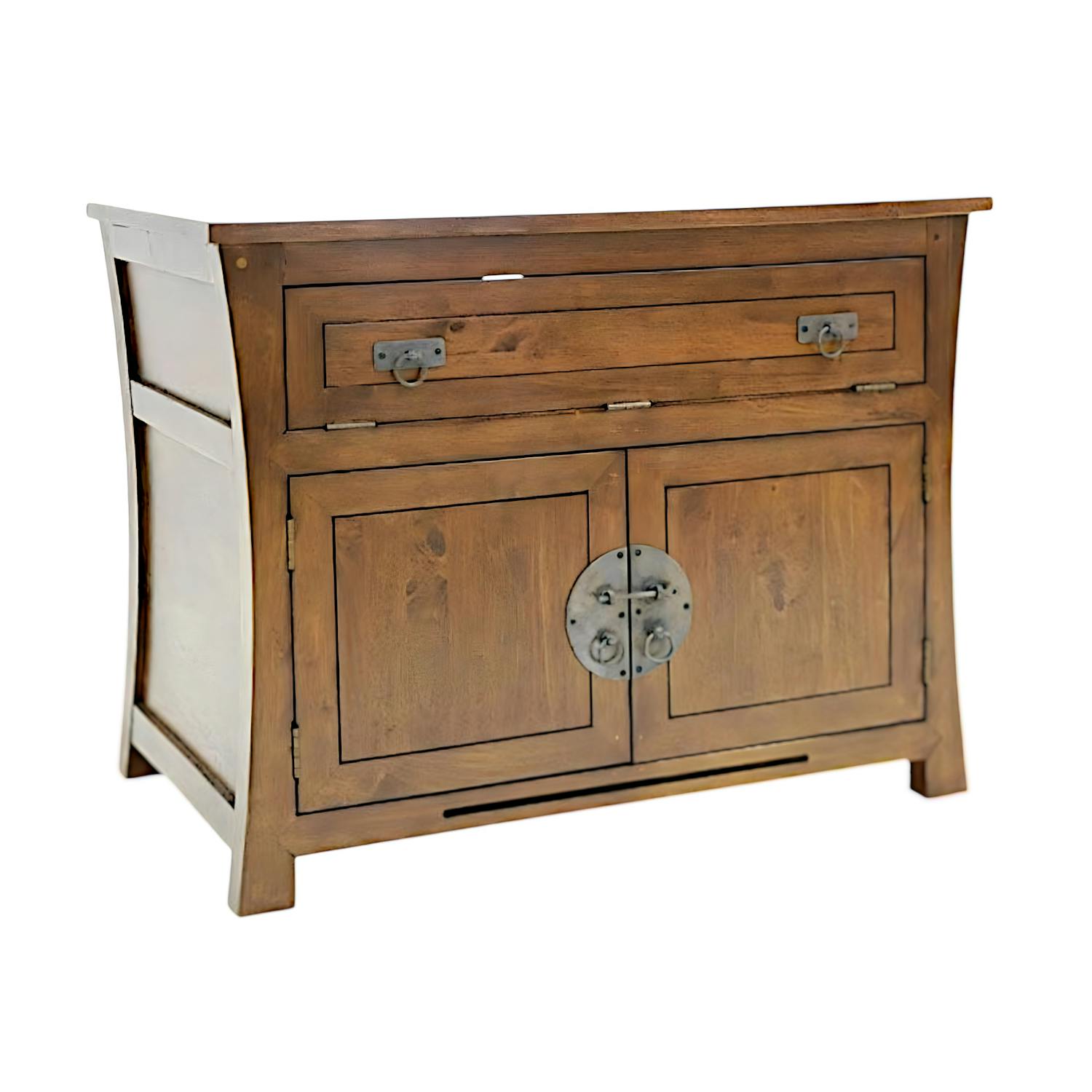 Meuble tv asiatique chinois hévéa 93cm MAORI