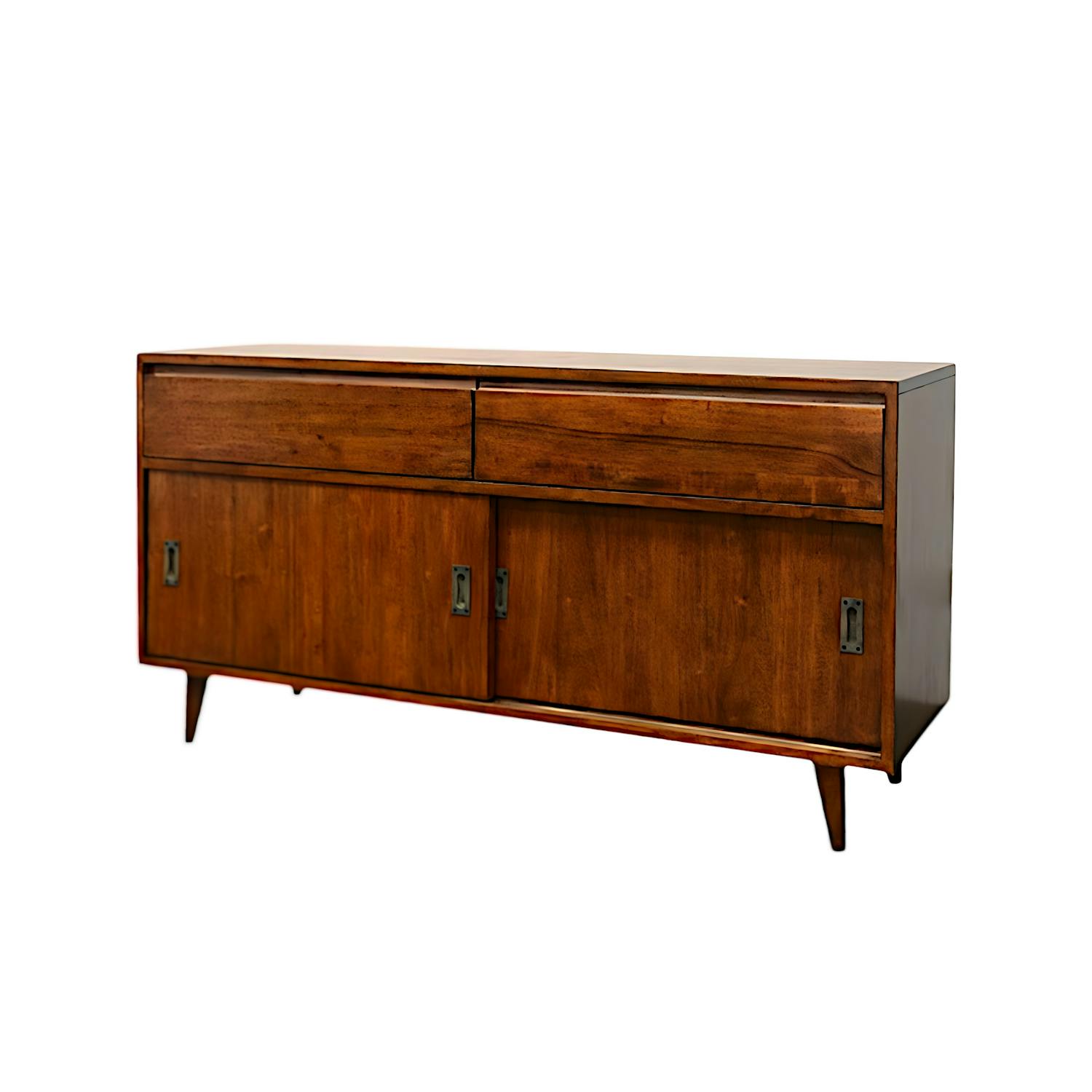 Meuble TV en Bois Massif - Style vintage
