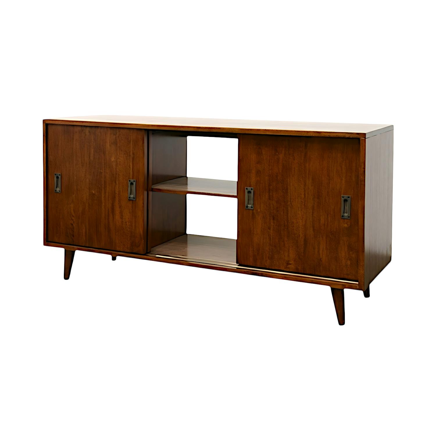 Meuble TV / Buffet Hévéa 3 portes coulissantes 140x45x74cm SIXTIES