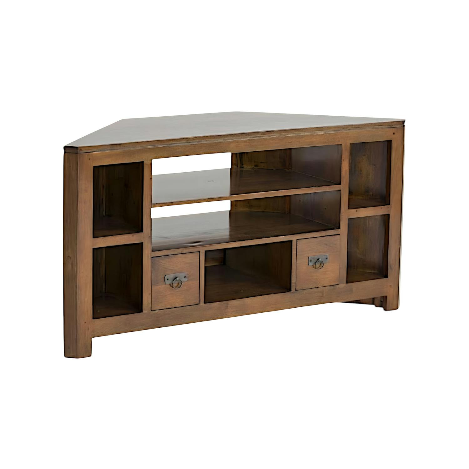 Meuble TV d'angle bois massif HELENA