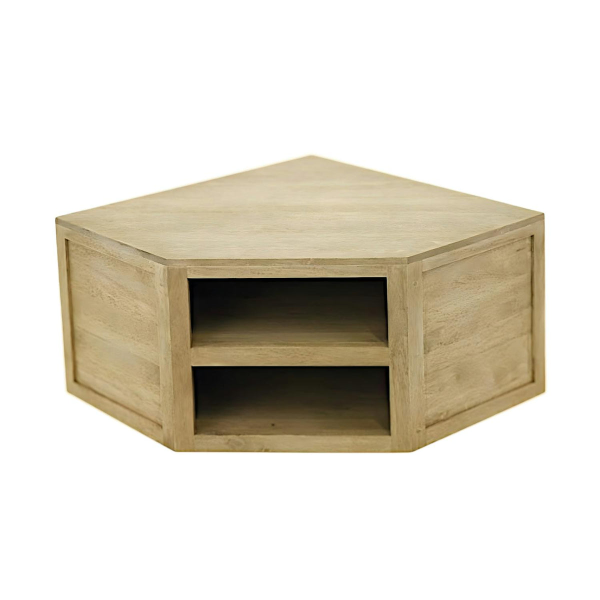 Meuble TV d'angle hévéa 76CM OLGA