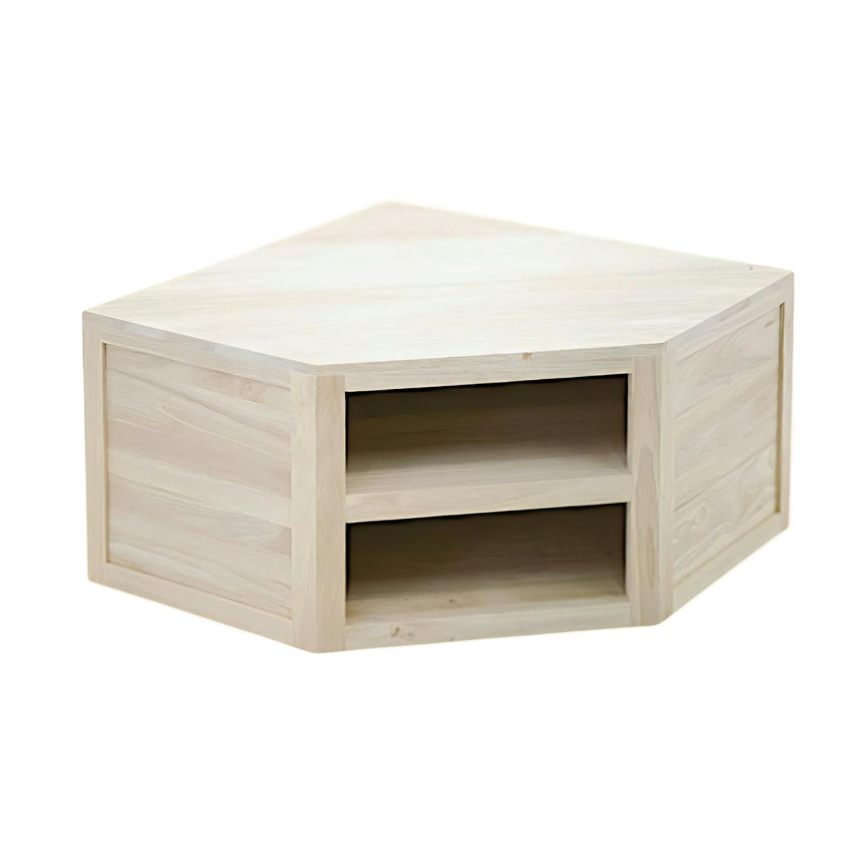 Meuble TV d'angle hévéa 76CM OLGA