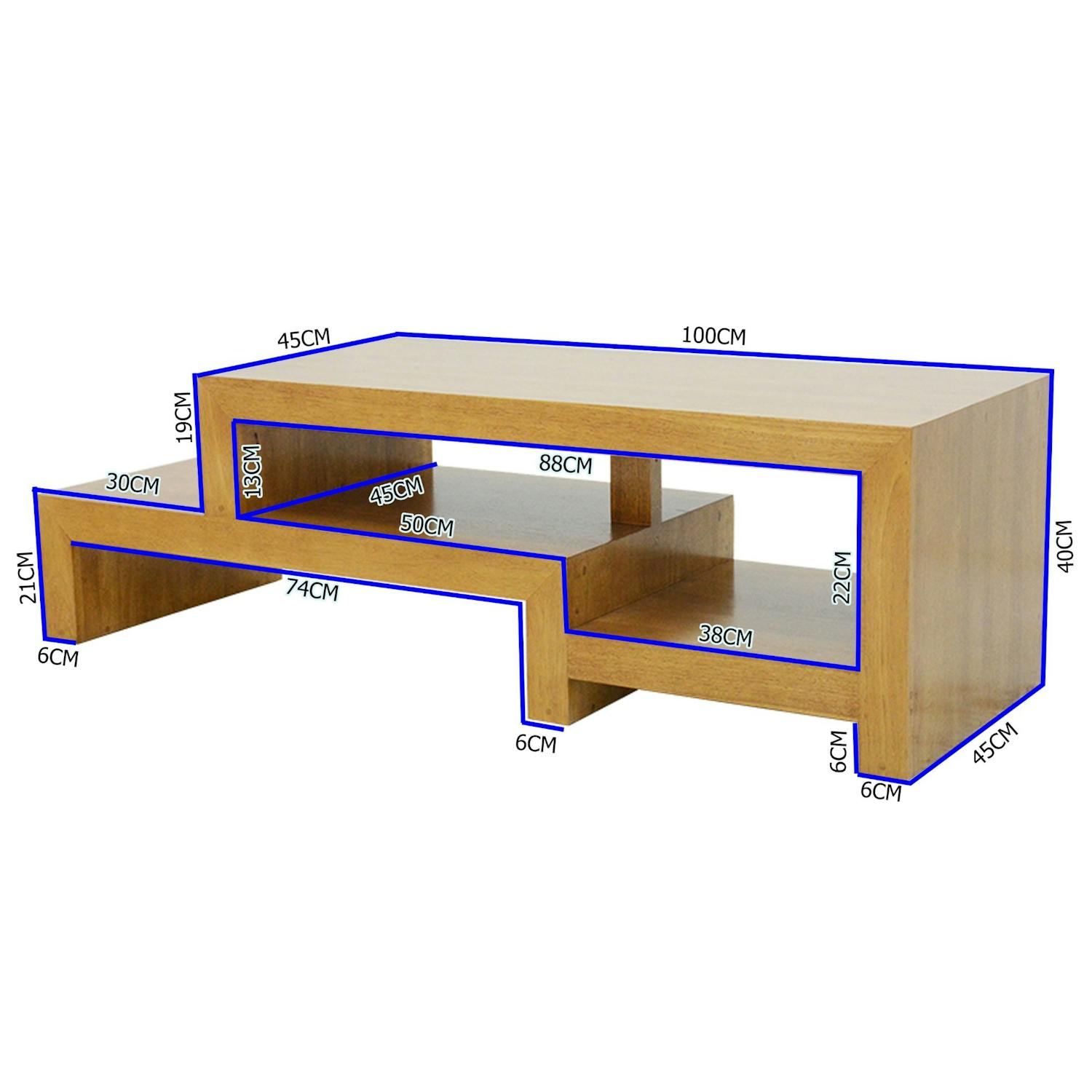 Meuble TV hévéa 130cm OLGA