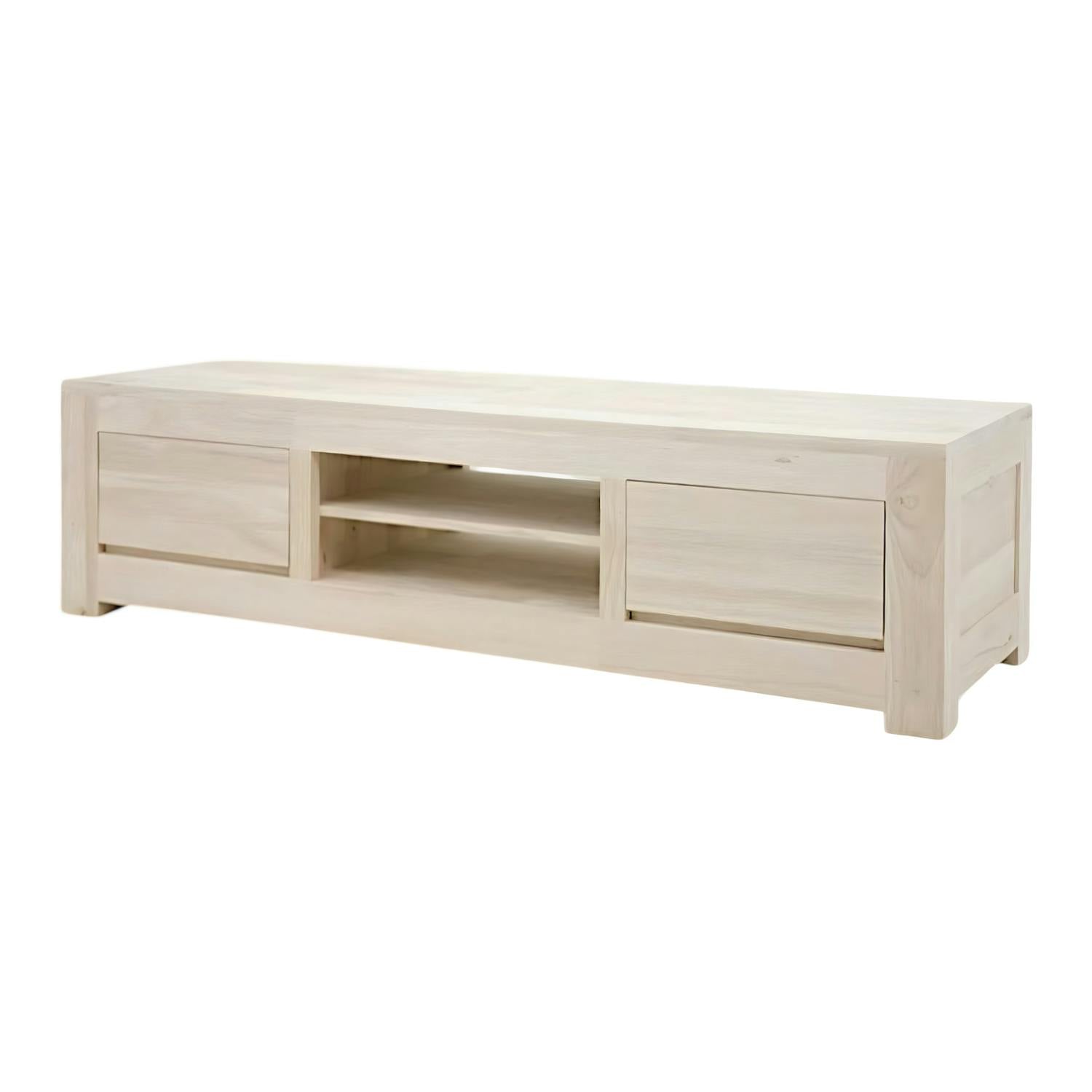 Meuble TV hévéa 150cm OLGA