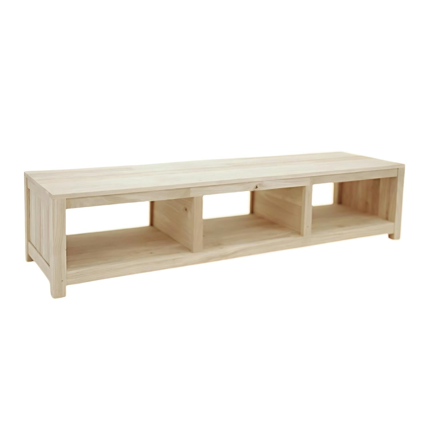 Meuble TV hévéa 3 niches 162cm GALA