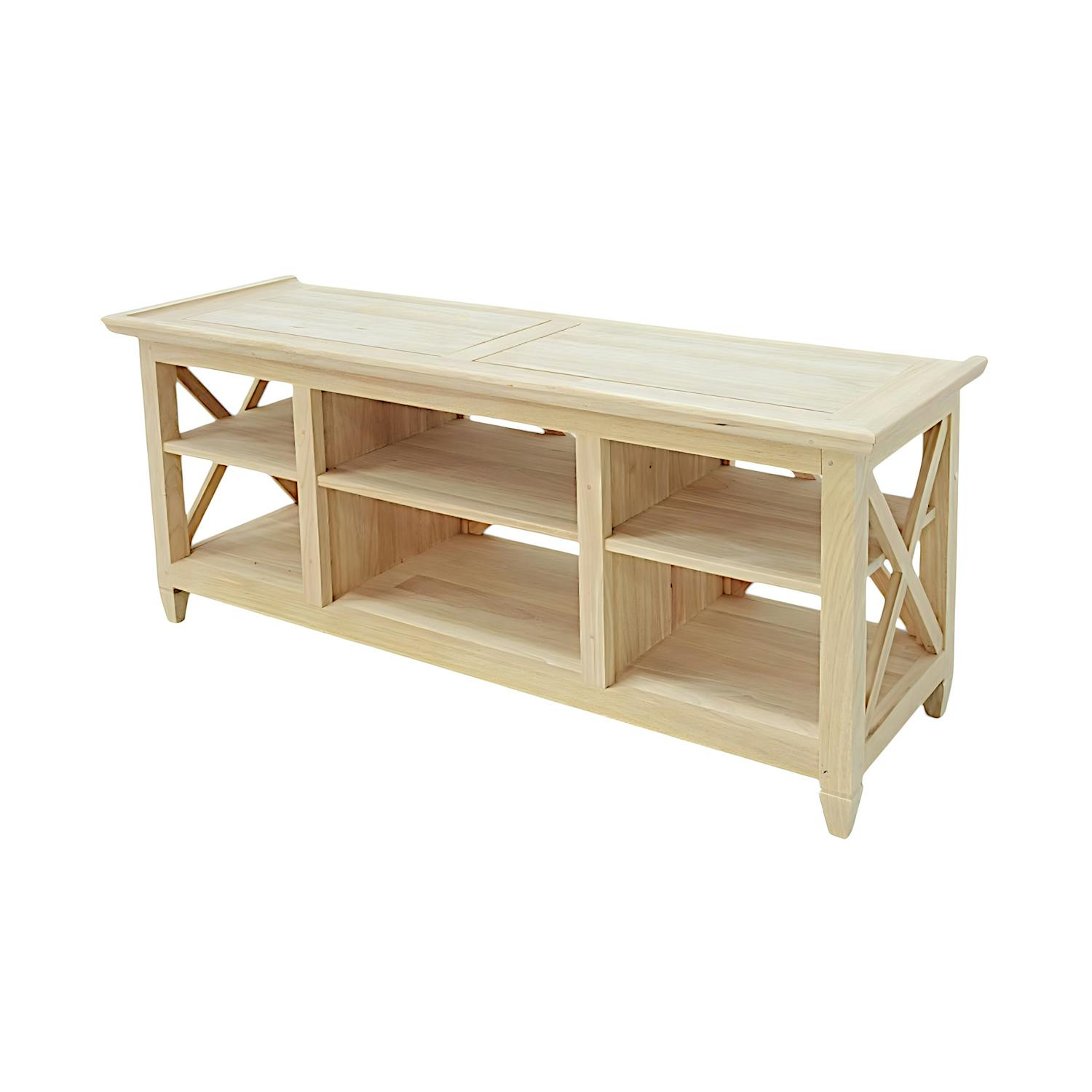 Meuble TV en Bois Massif - Style colonial