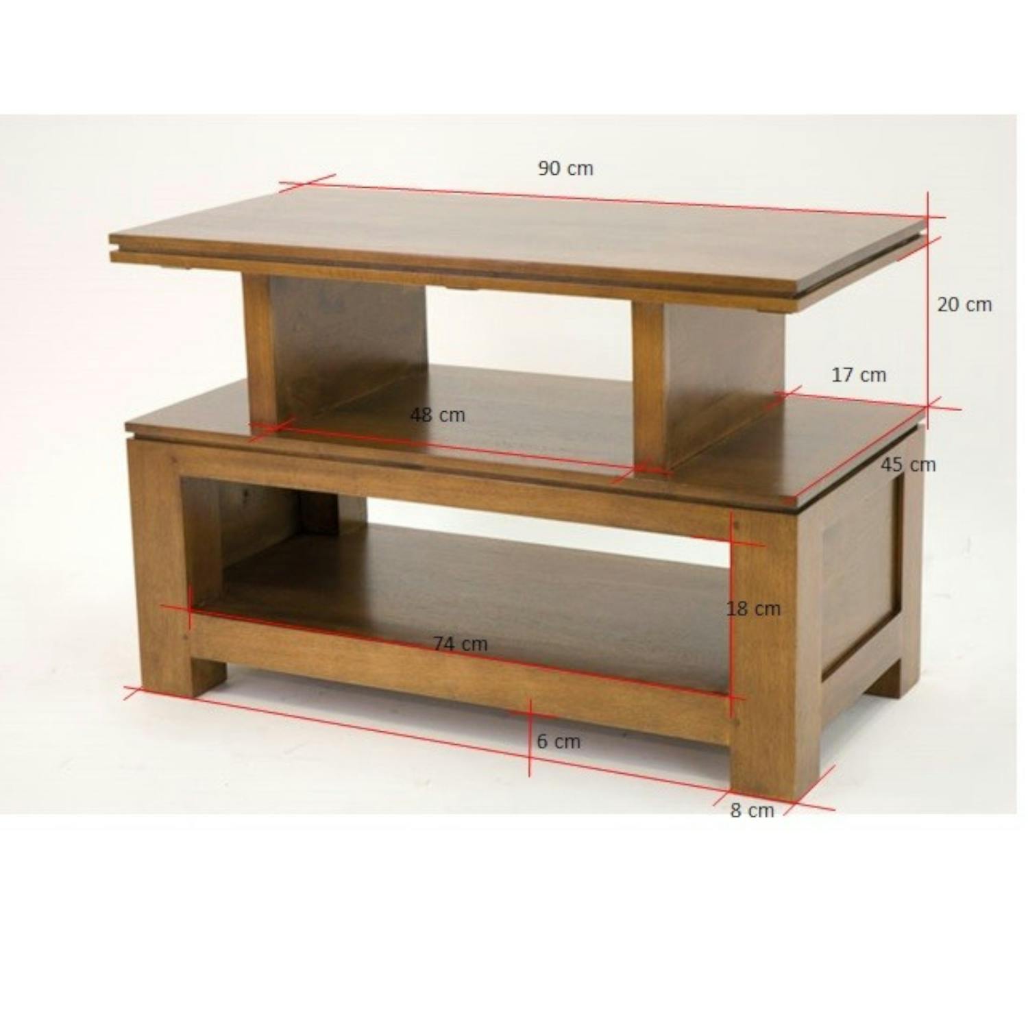 Meuble TV hévéa 90cm HELENA