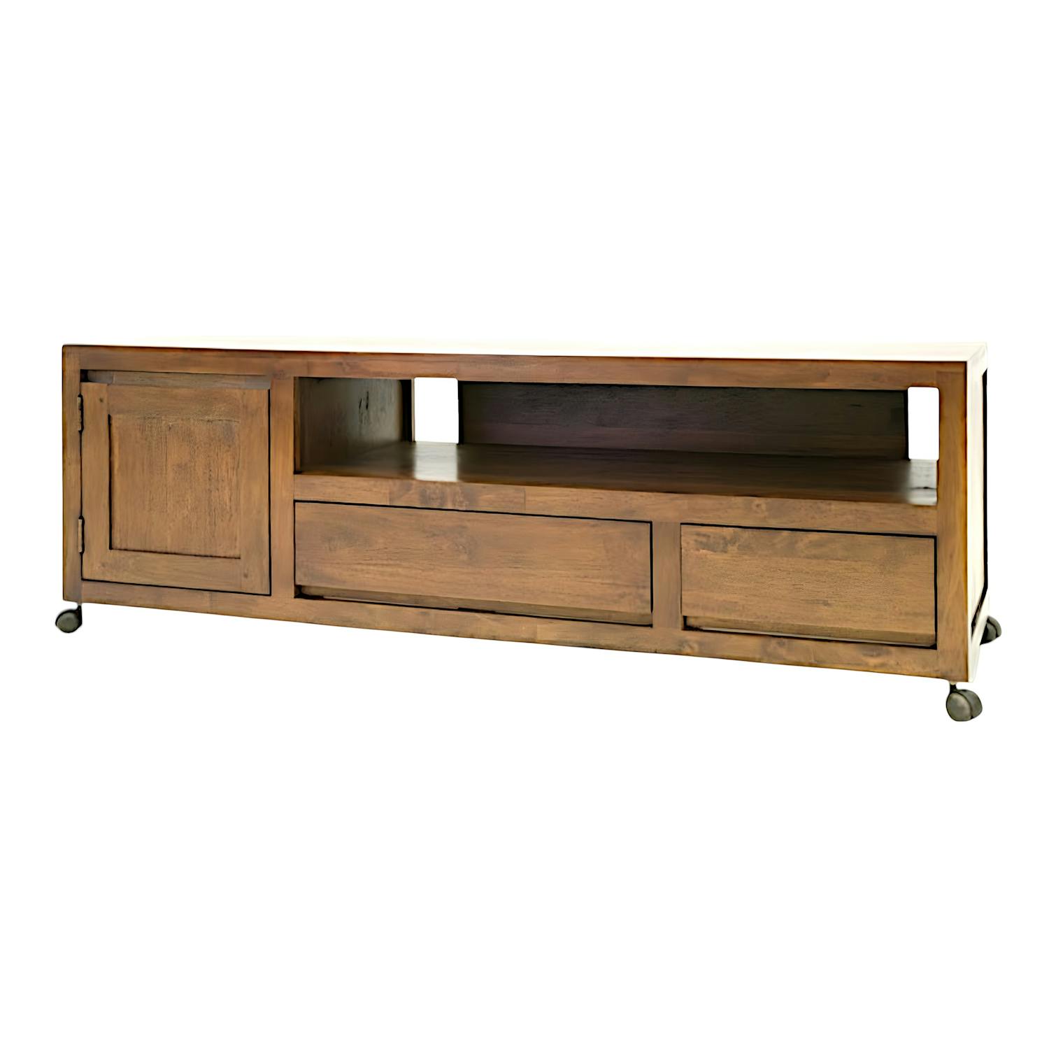 Meuble TV en Bois Massif - Style contemporain