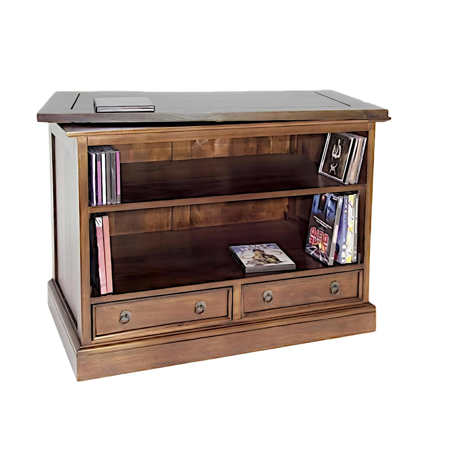 Meuble TV en bois massif - Style traditionnel