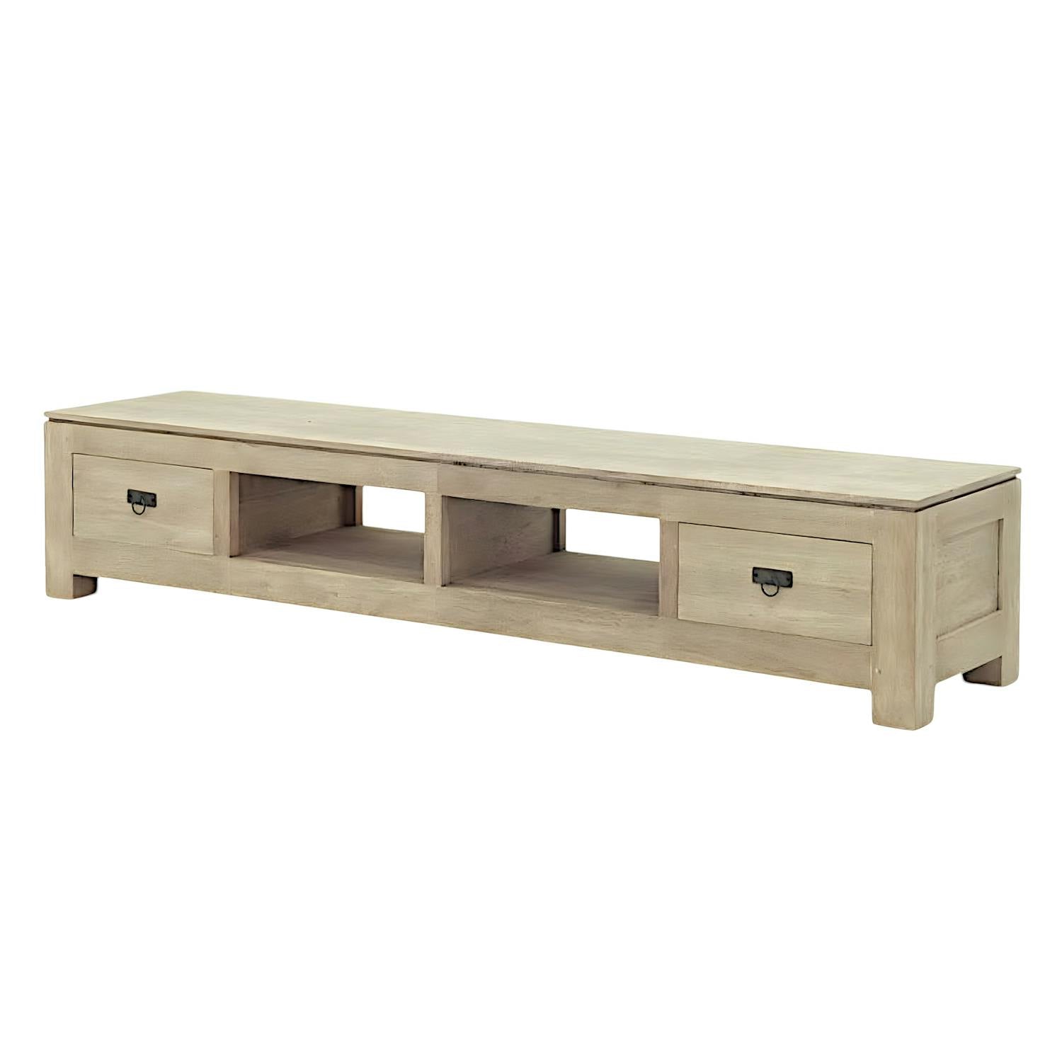 Meuble TV long bois massif HELENA