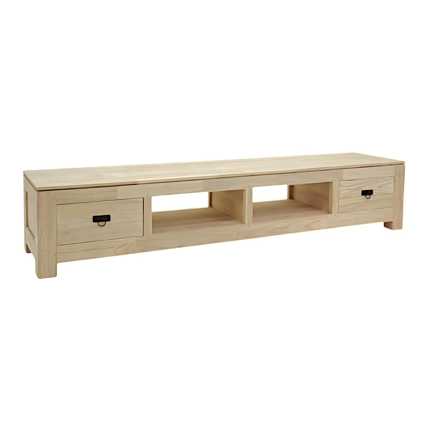 Meuble TV long bois massif HELENA