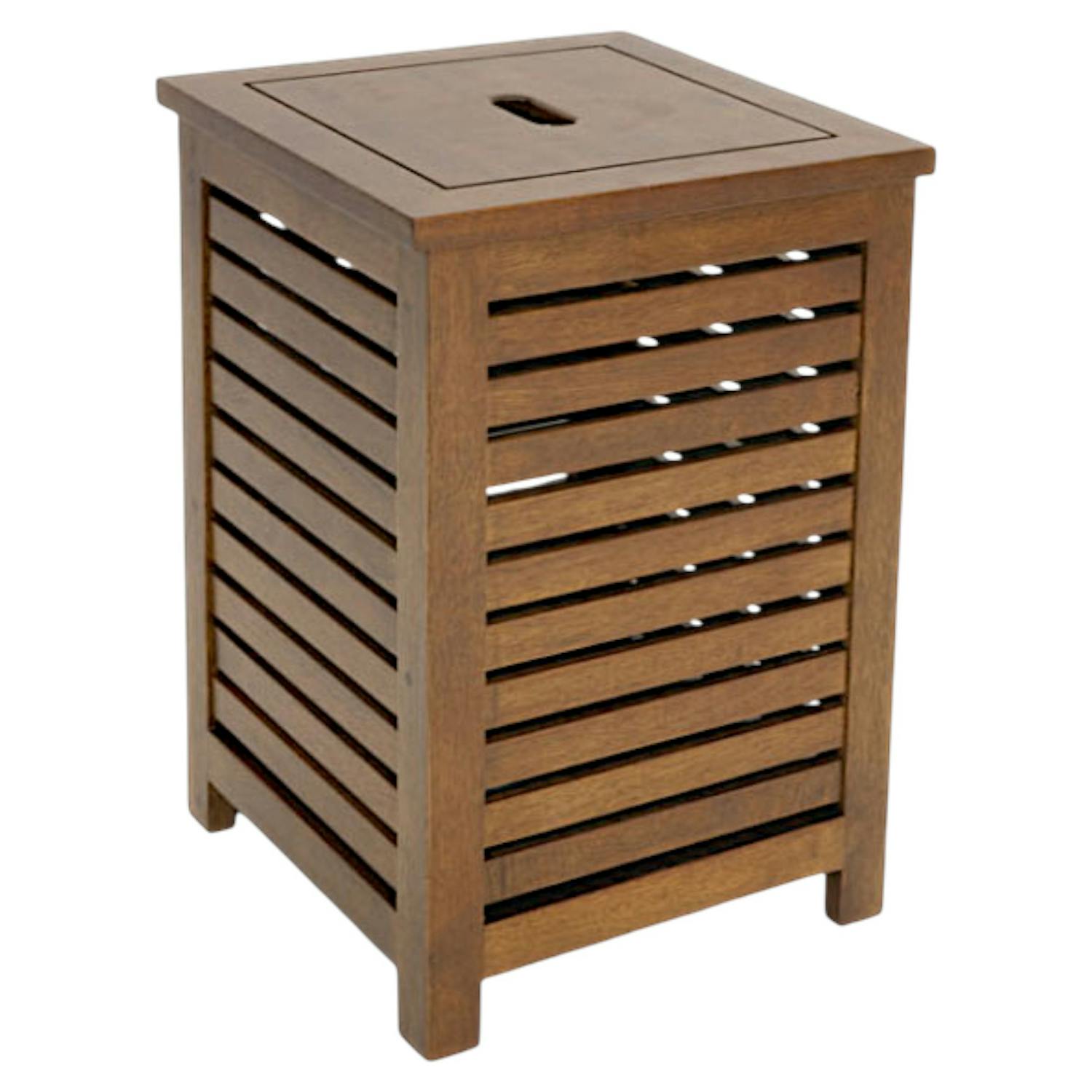 Panier à linge hévéa 38x38x56cm OLGA
