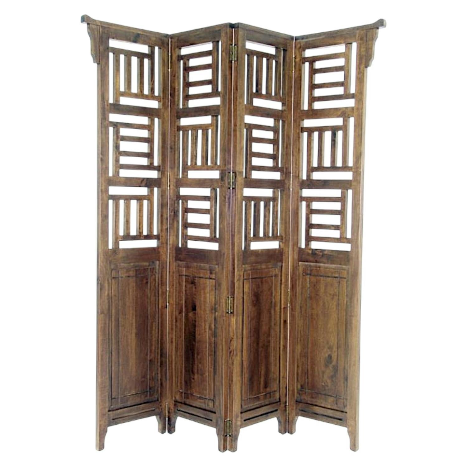 Paravent en Bois Massif - Style colonial