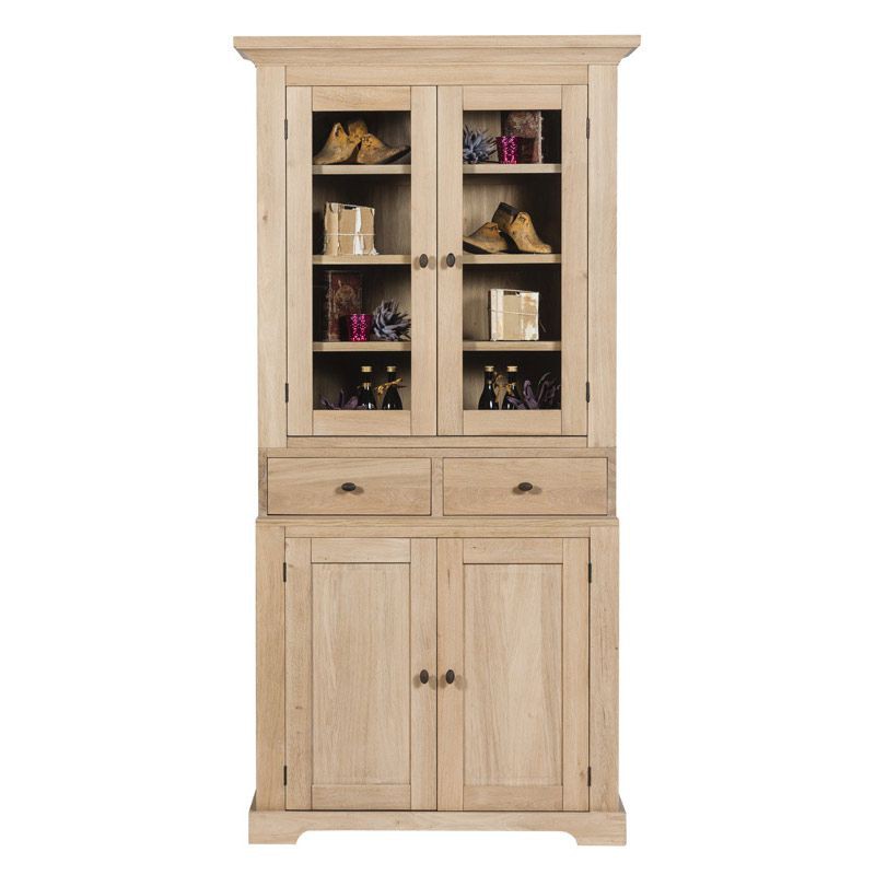 Petit buffet vaisselier en chêne - Style lignart