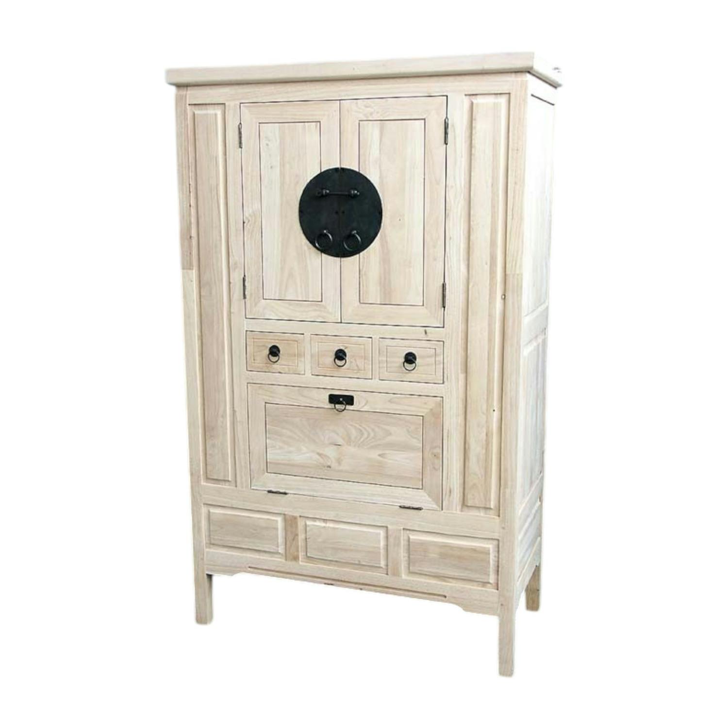 Placard Bar chinois Hévéa massif 170cm MAORI