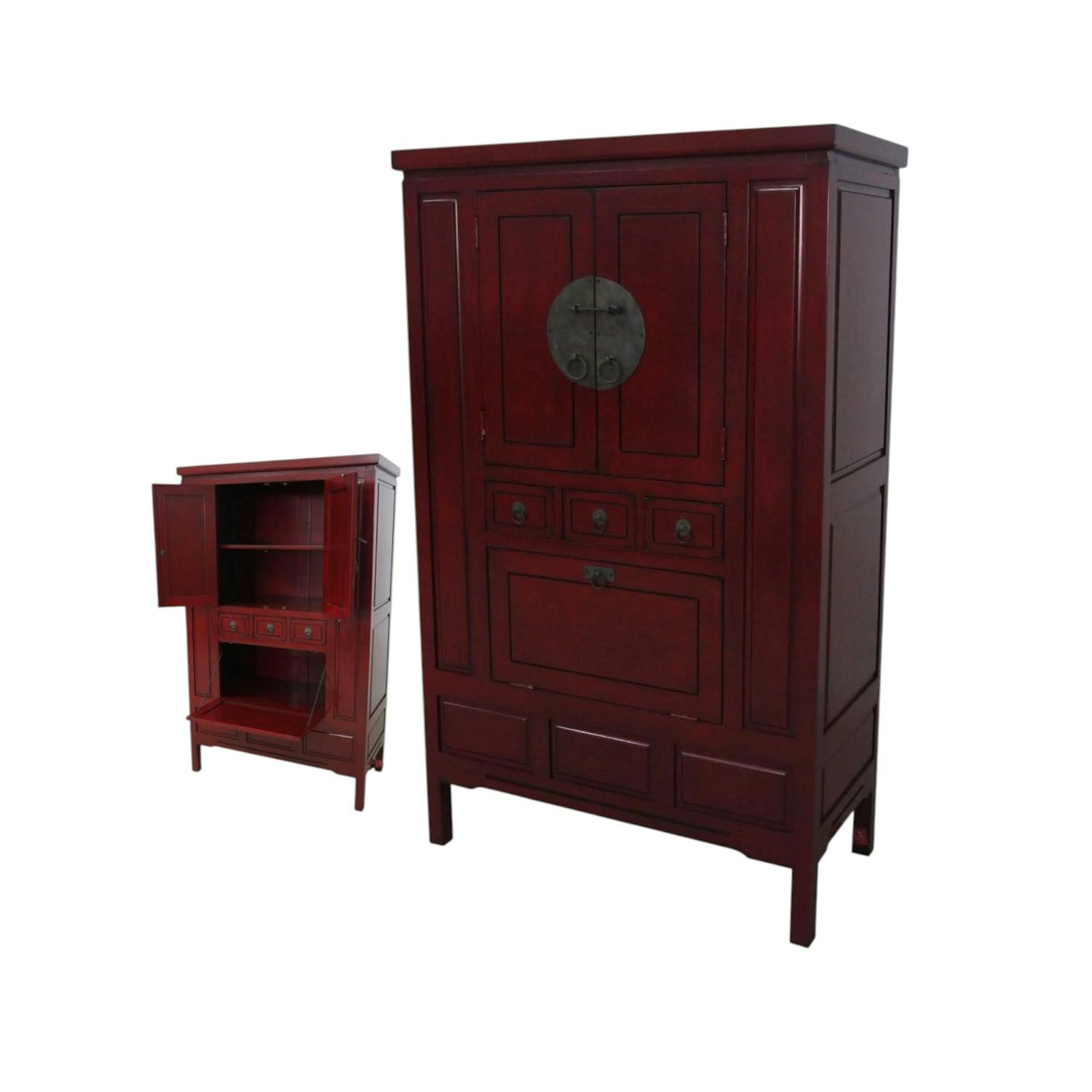 Placard Bar chinois Hévéa massif 170cm MAORI