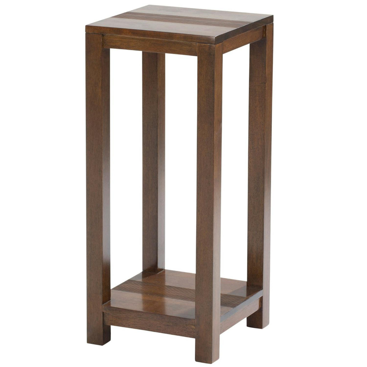 Sellette bois hévéa double plateau 30x30x70cm GALA