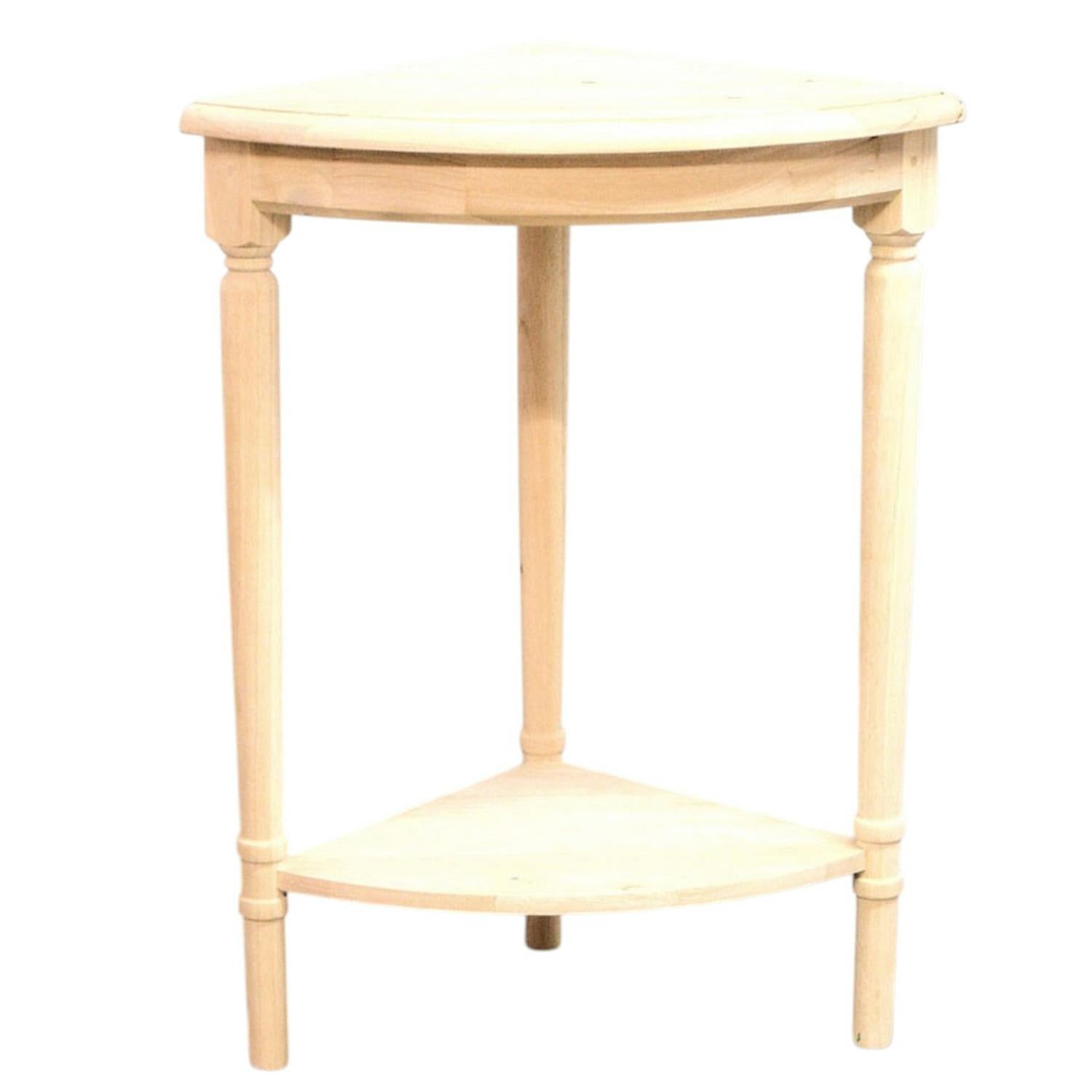 Sellette d'angle Hévéa double plateaux 57x40x74cm TRADITION