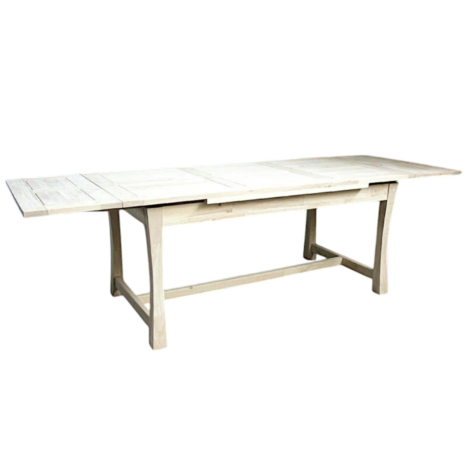 Table à manger extensible bois massif style colonial 180-260 MAORI