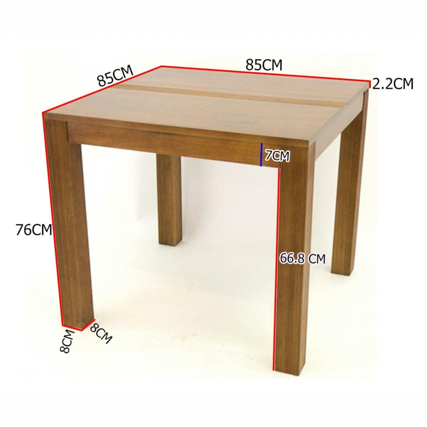 Table à manger hévéa 85x85cm GALA