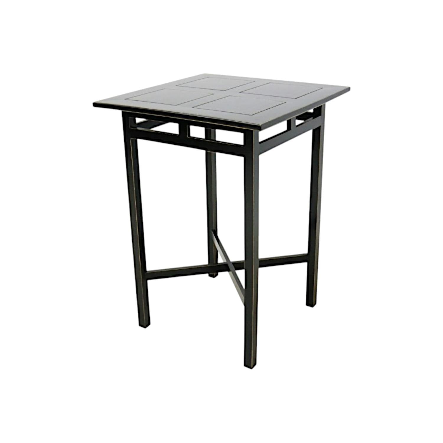 Table haute en bois massif - Style colonial