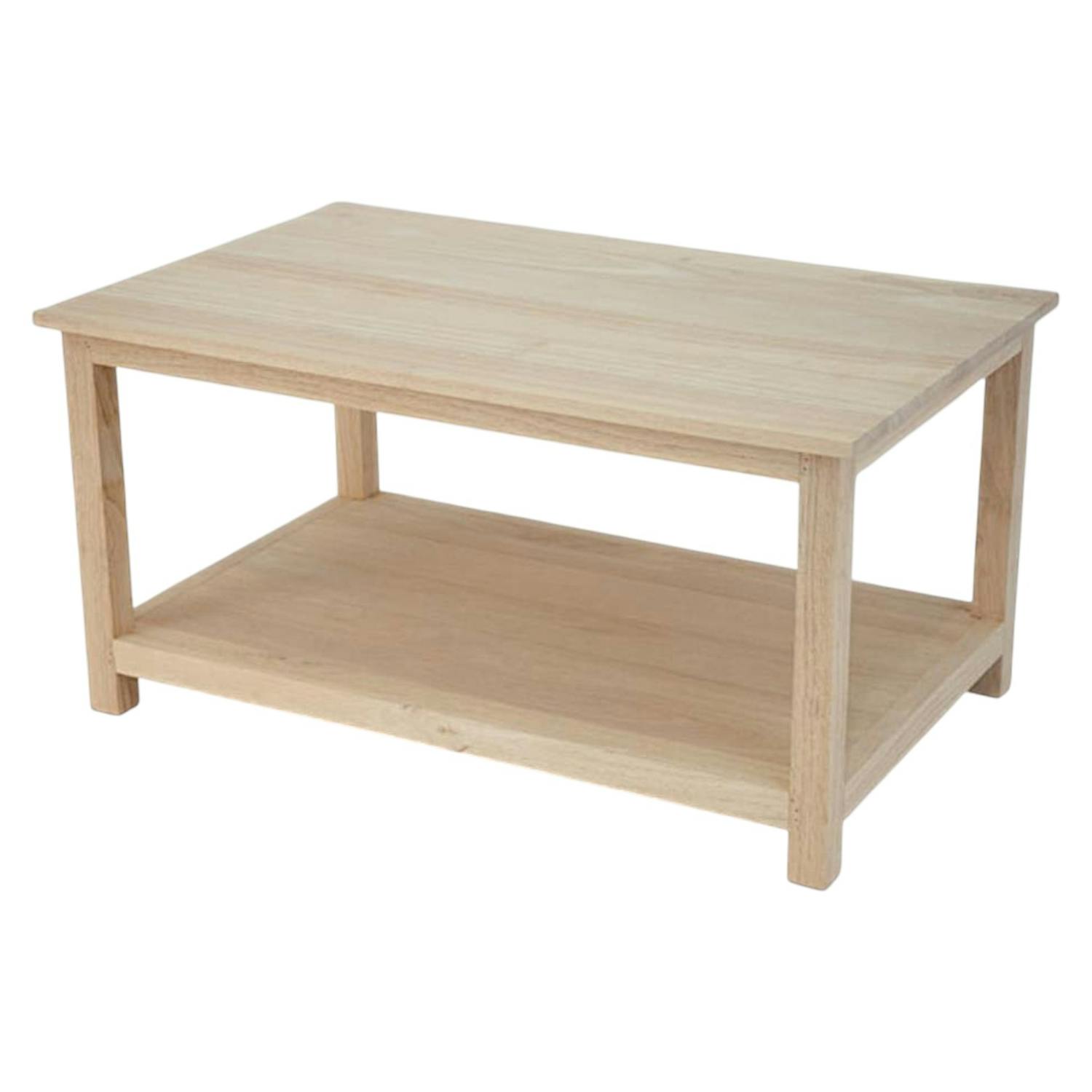 Table basse 2 niveaux hévéa L80xP50xH40cm TRADITION