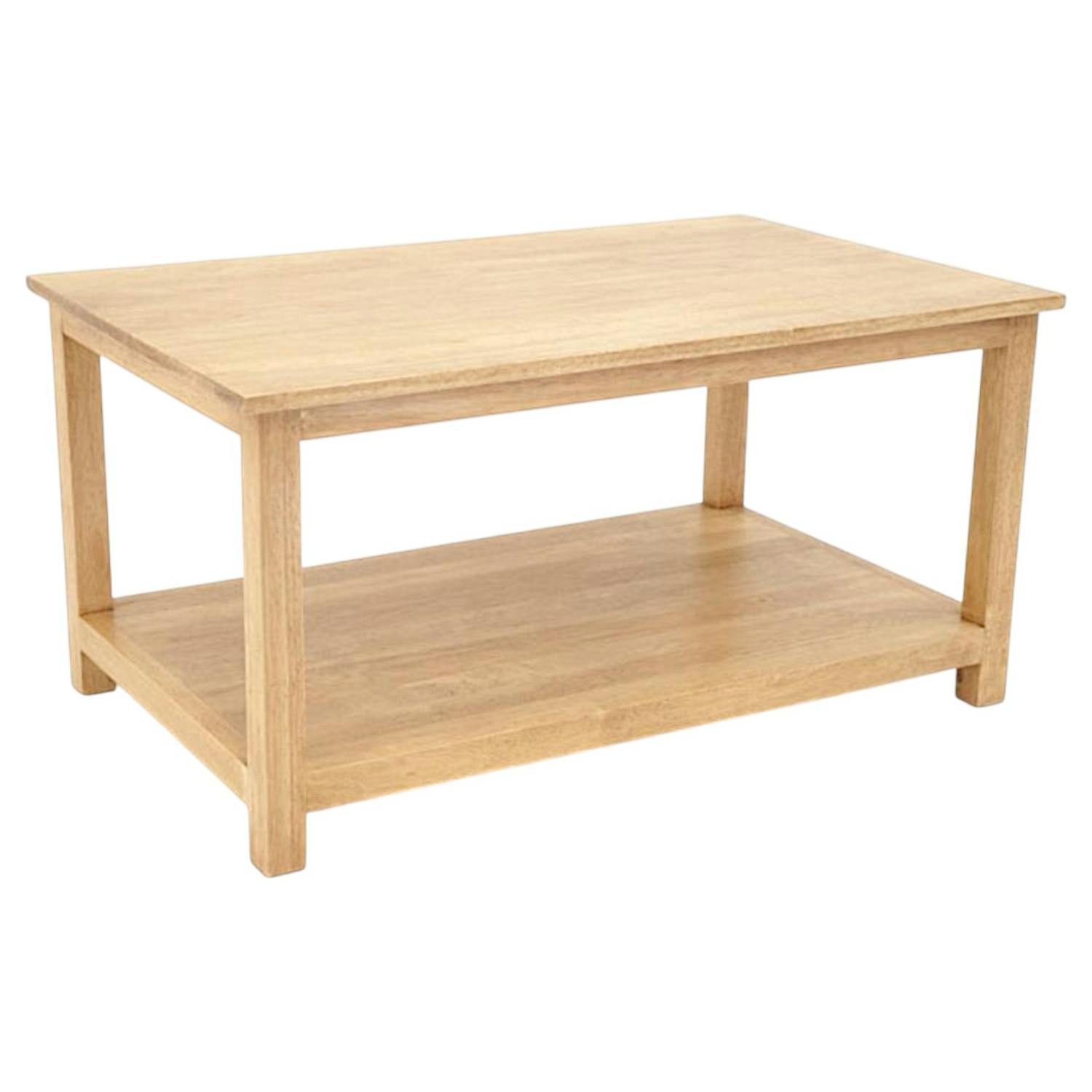 Table basse 2 niveaux hévéa L80xP50xH40cm TRADITION