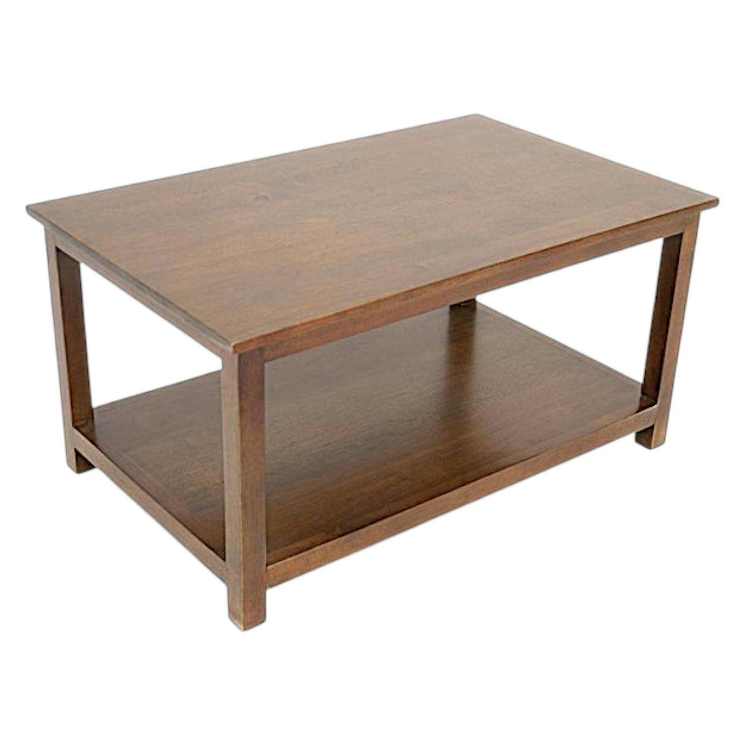 Table basse 2 niveaux hévéa L80xP50xH40cm TRADITION