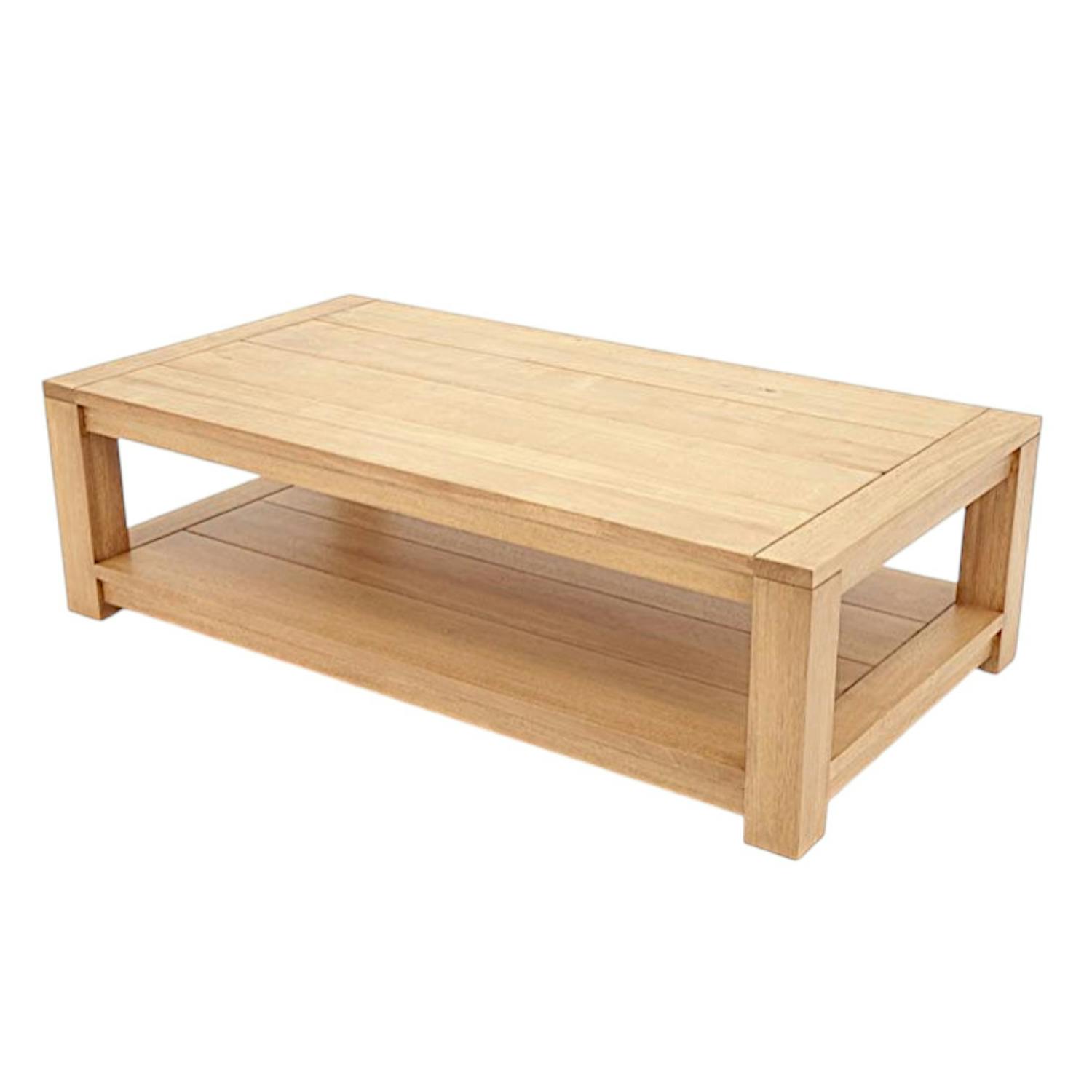 TABLE BASSE ATTAN 120x65x35CM double plateau