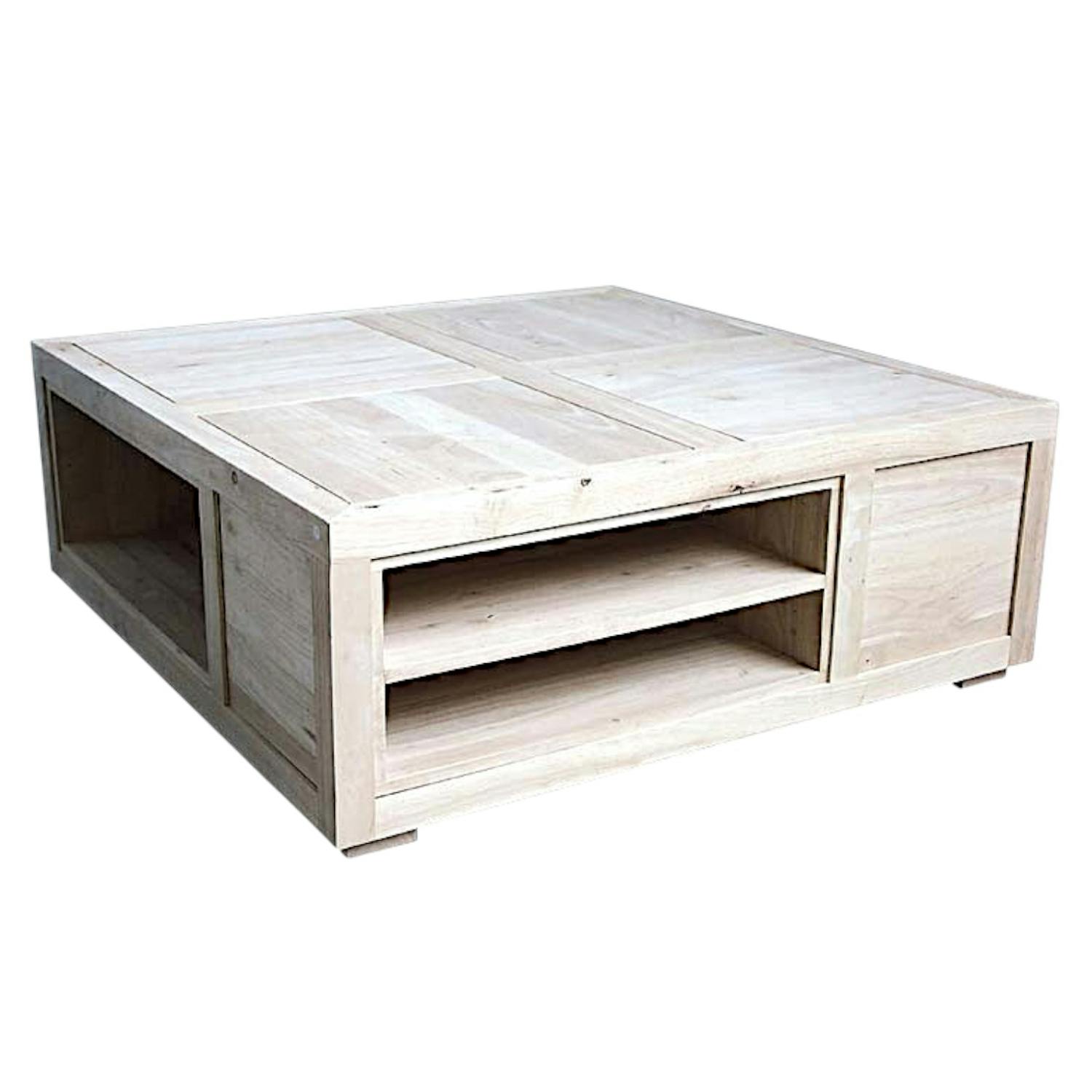 Table basse en bois massif - Style contemporain