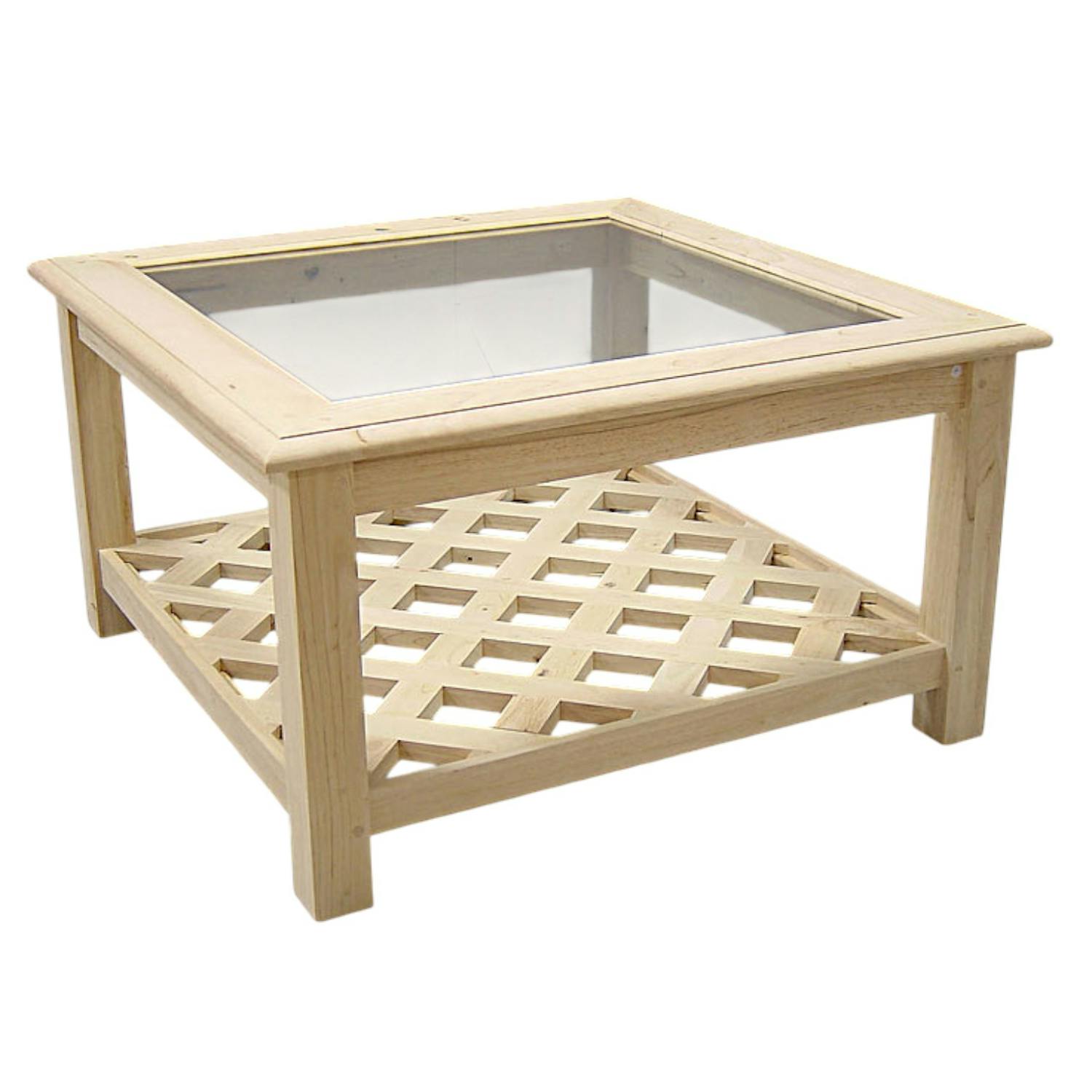 Table basse en bois massif - Style contemporain