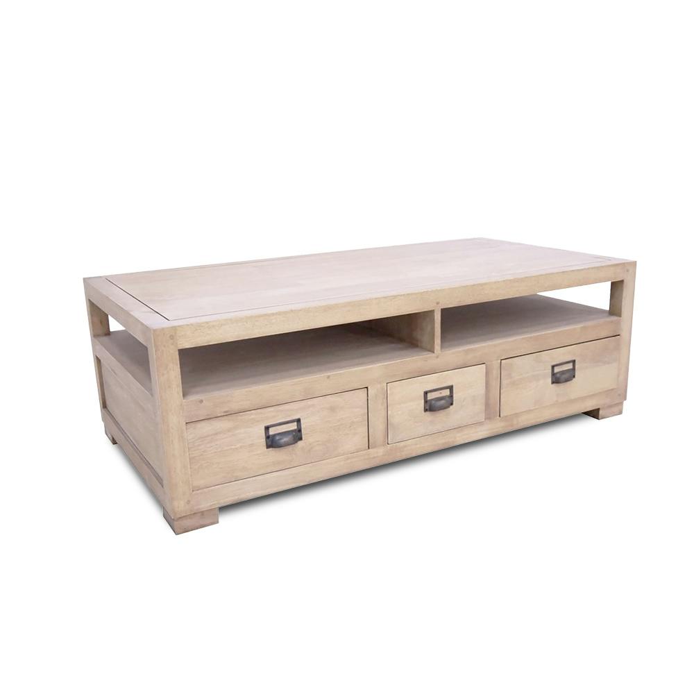 Table basse en bois massif - Style traditionnel