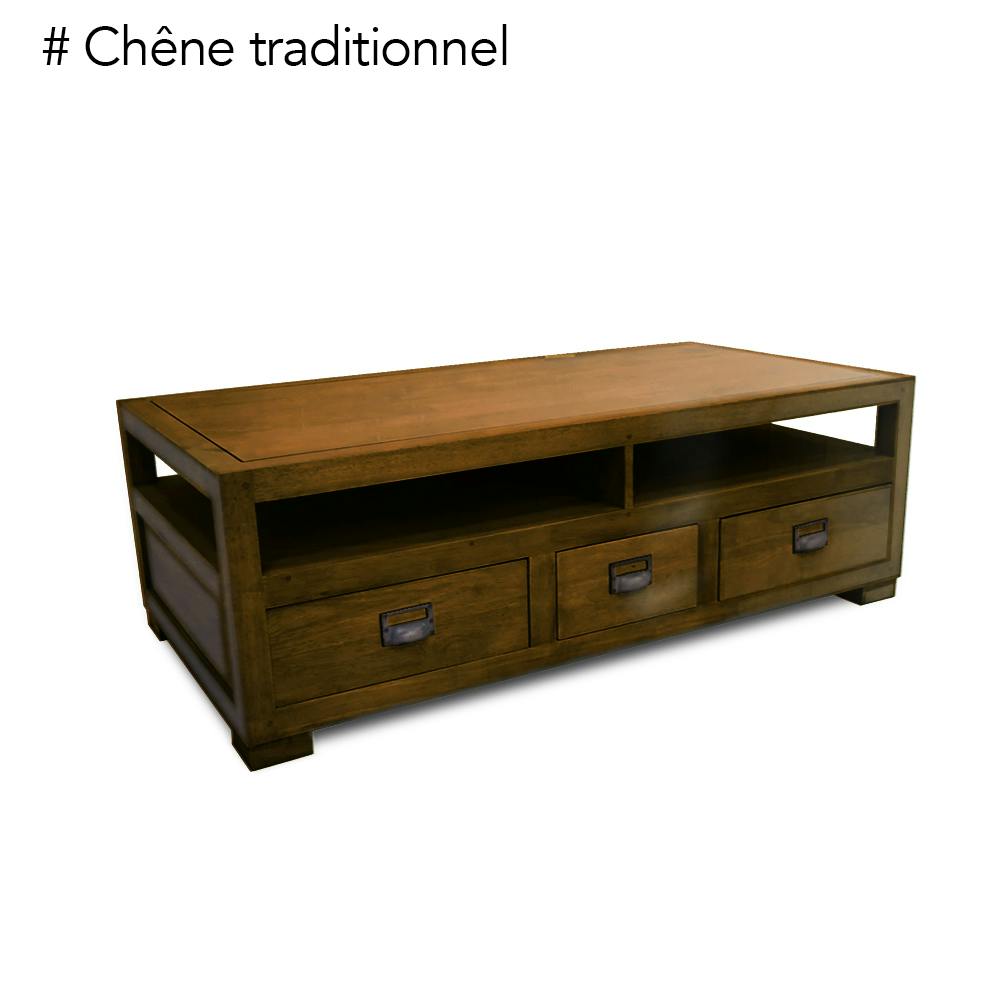 Table basse double face hévéa 125cm HELENA