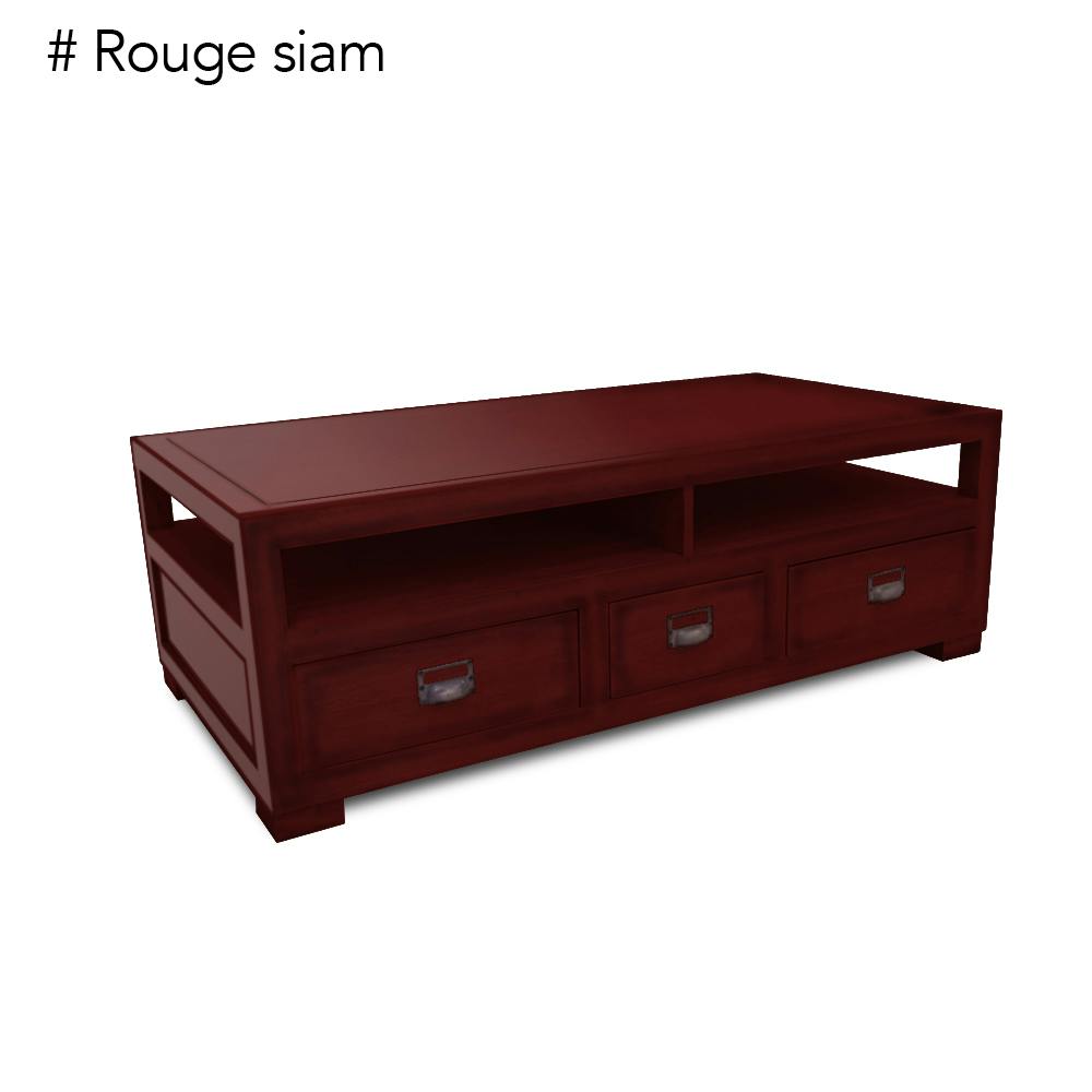 Table basse double face hévéa 125cm HELENA