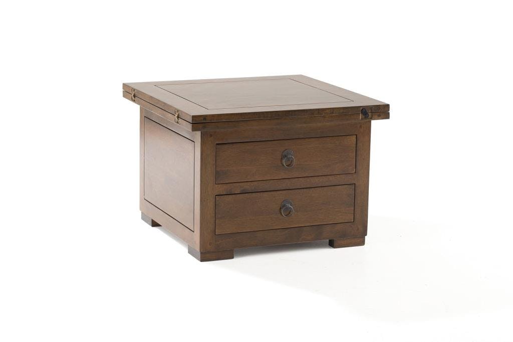 Table basse extensible hévéa 60/120cm MAORI