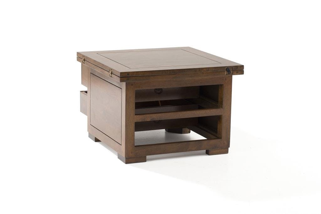Table basse extensible hévéa 60/120cm MAORI
