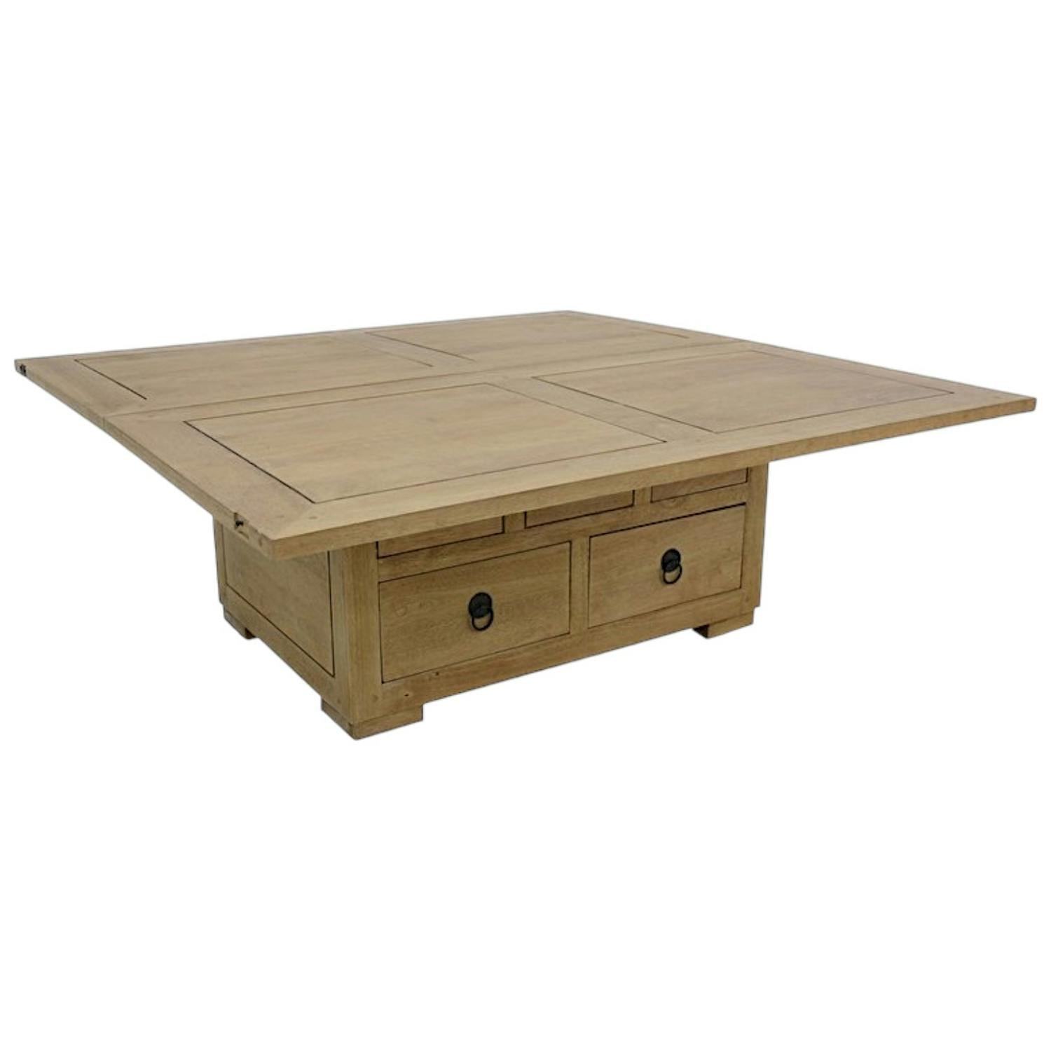 Table basse extensible hévéa massif 110cm MAORI