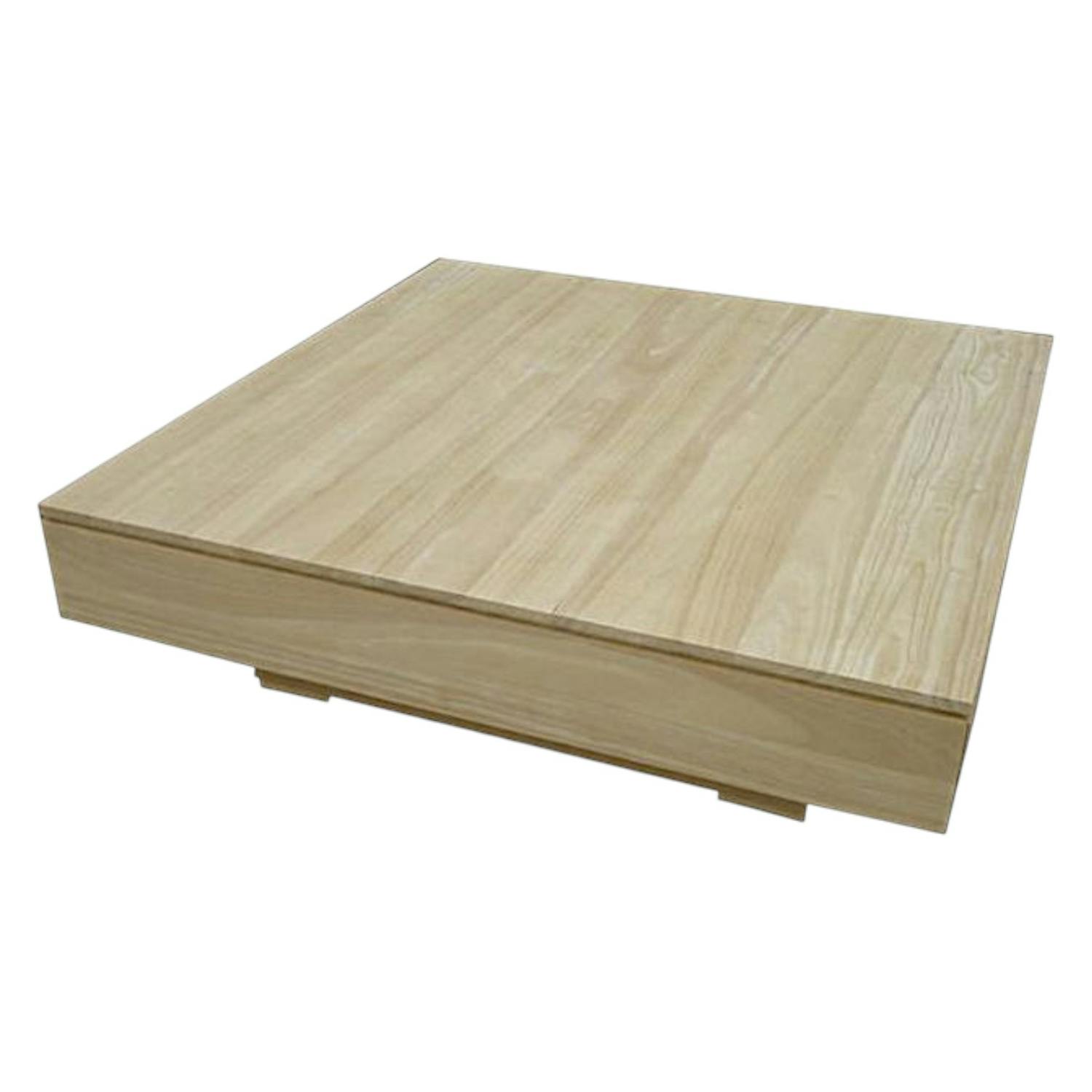 Table basse hévéa 100X100cm HELENA