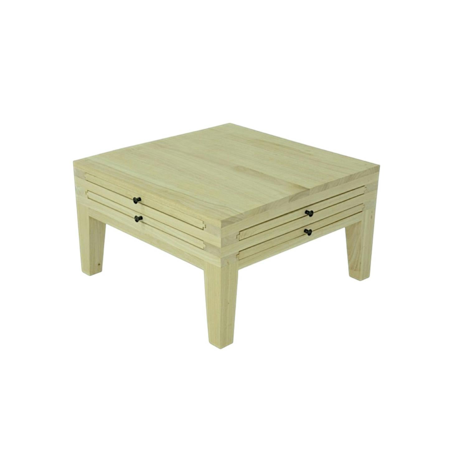 Table basse en bois massif - Style contemporain