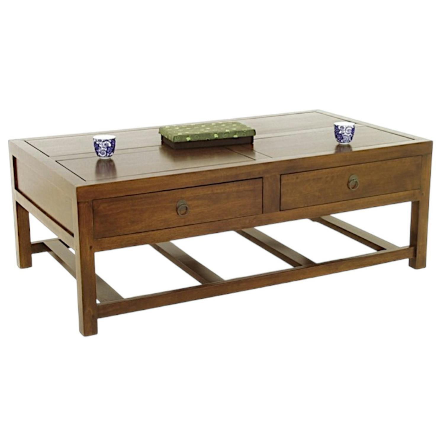 Table basse en bois massif - Style asiatique
