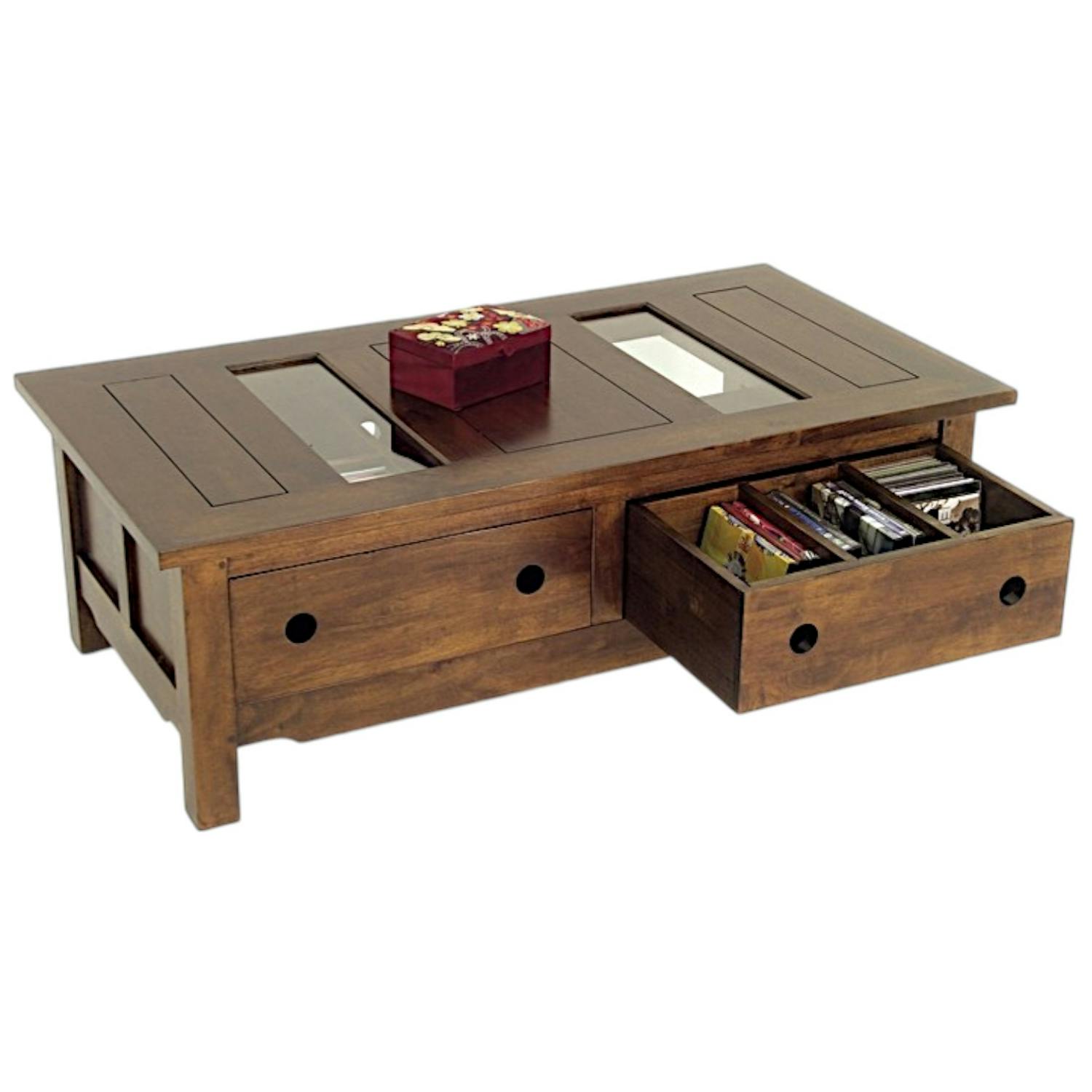 Table basse en bois massif - Style traditionnel