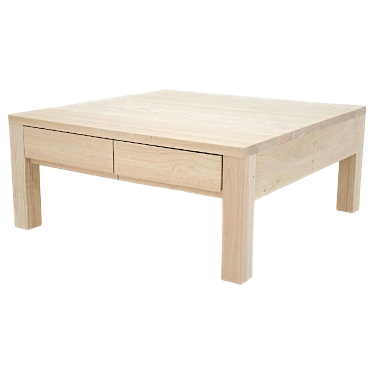 Table basse hévéa 80X80cm OLGA