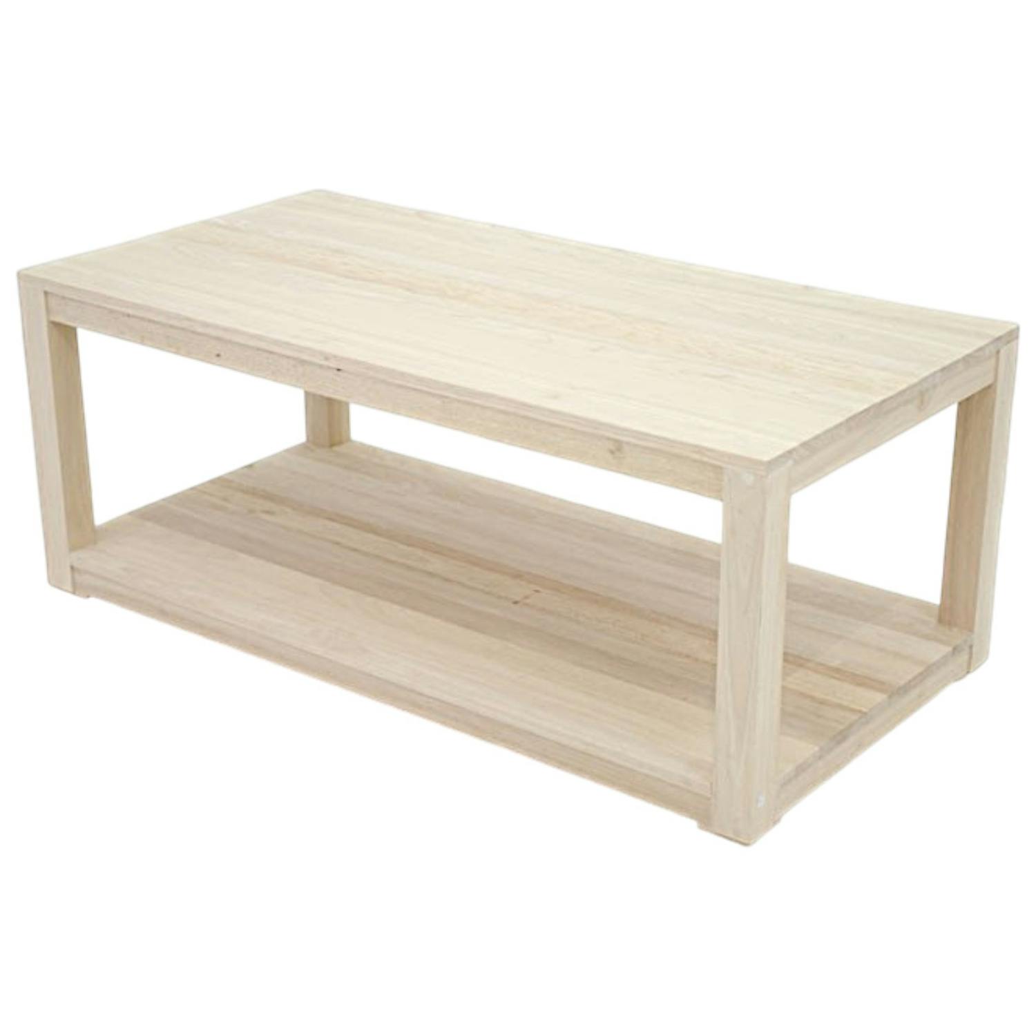 Table basse hévéa double plateau 100x50cm GALA