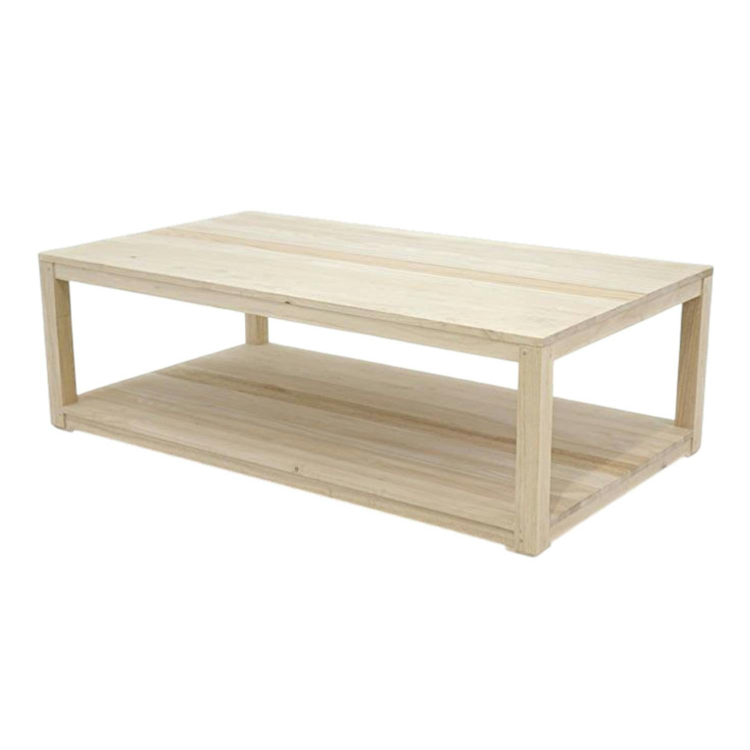 Table basse hévéa double plateau 125x70cm GALA