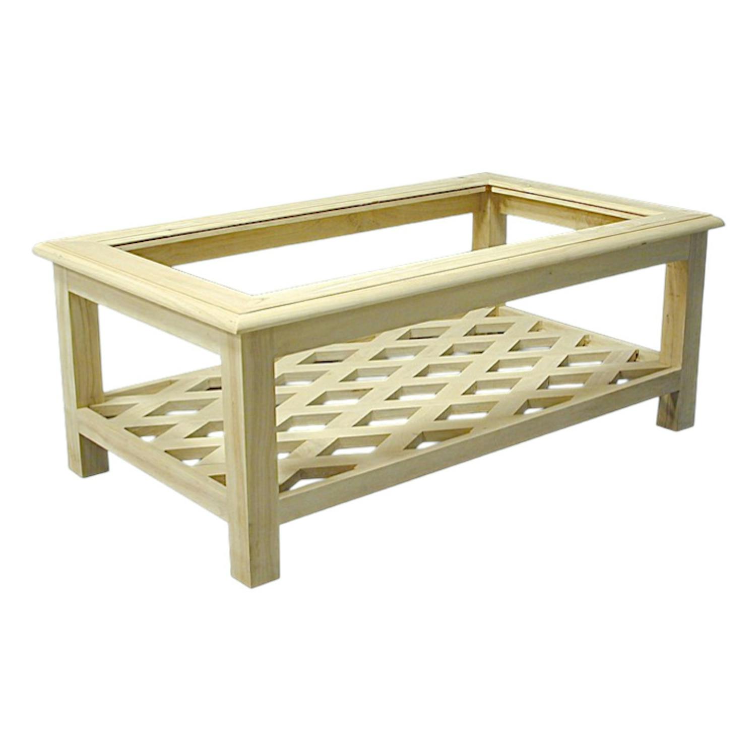 Table basse en bois massif - Style colonial