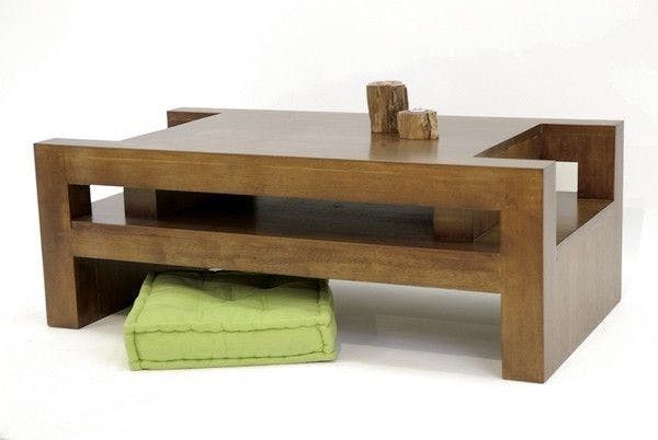 Table basse en bois massif - Style moderne